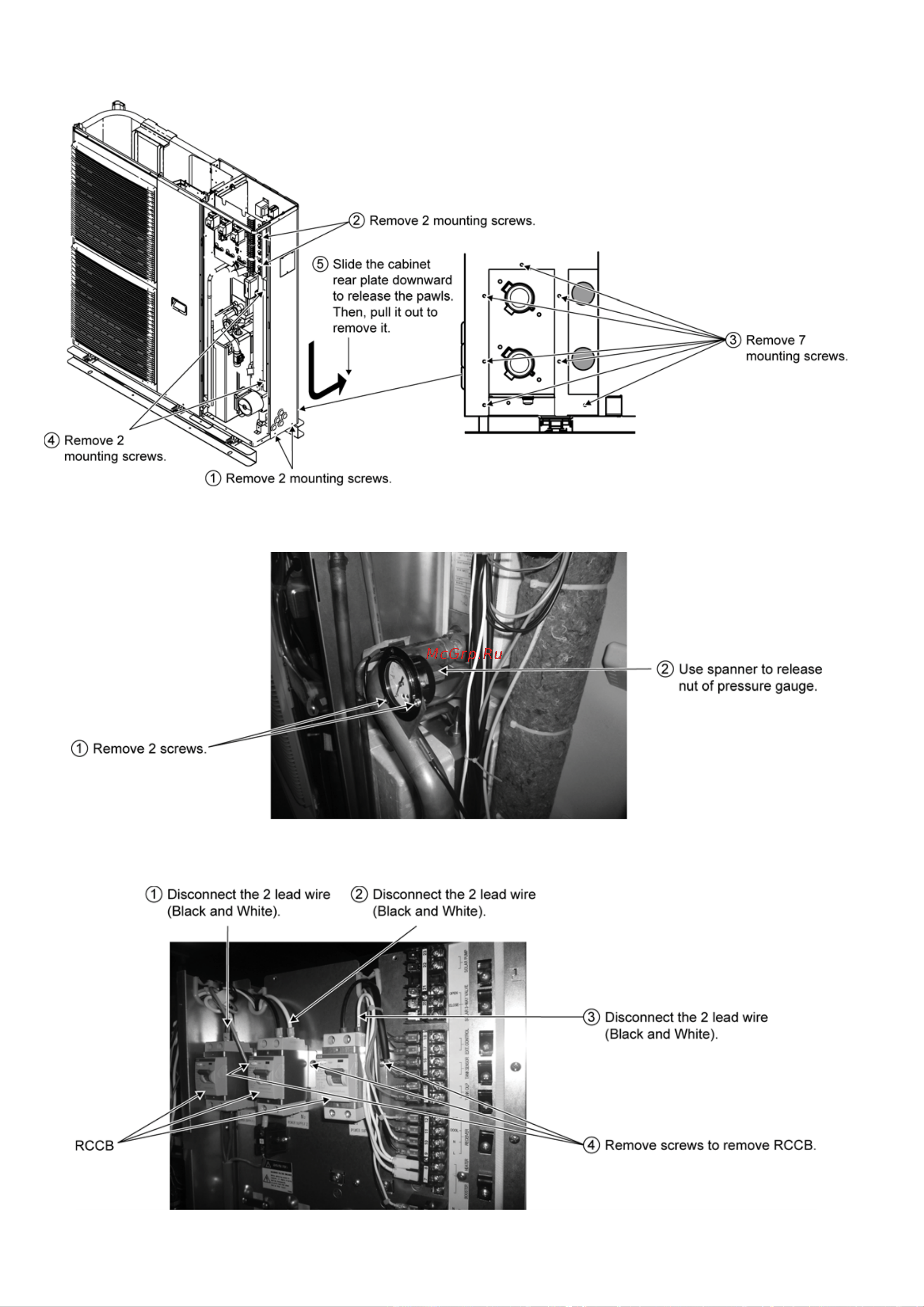 Panasonic WH-MXF12D3E8 [104/118] To remove the cabinet rear plate