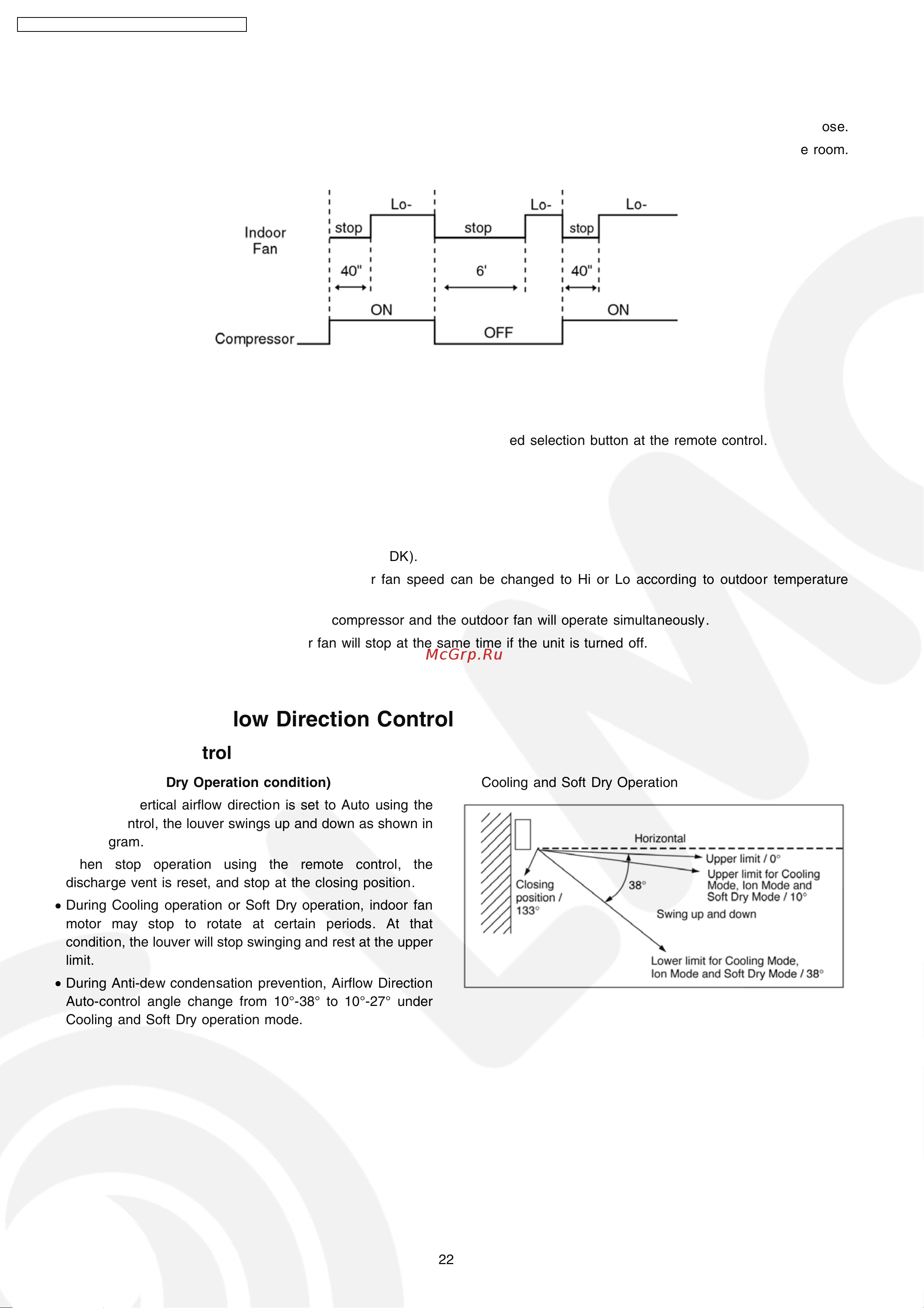 Panasonic CS-V18DKE [22/76] Outdoor fan speed control