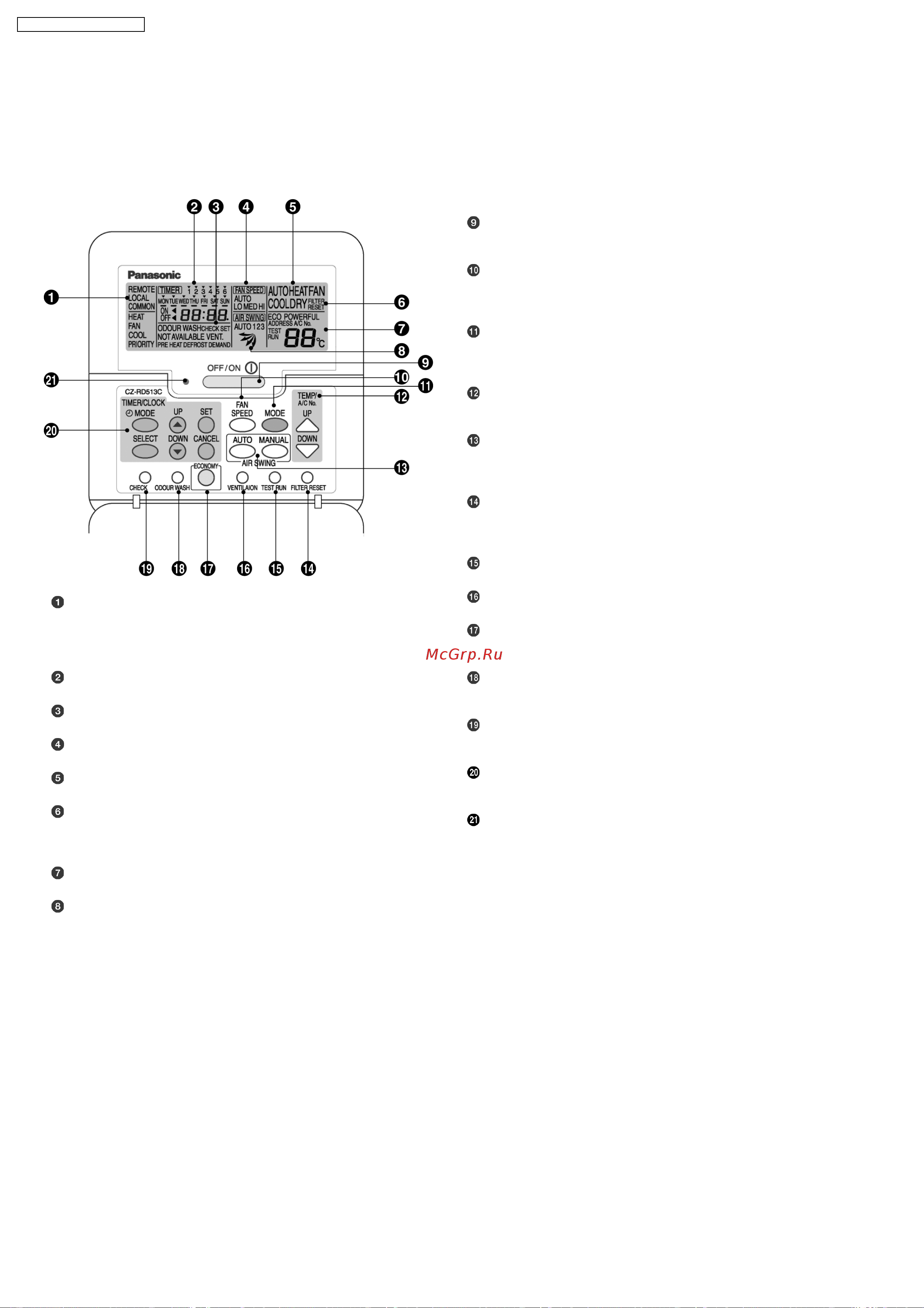 Panasonic CU-L50DBE8 [20/110] Operation details