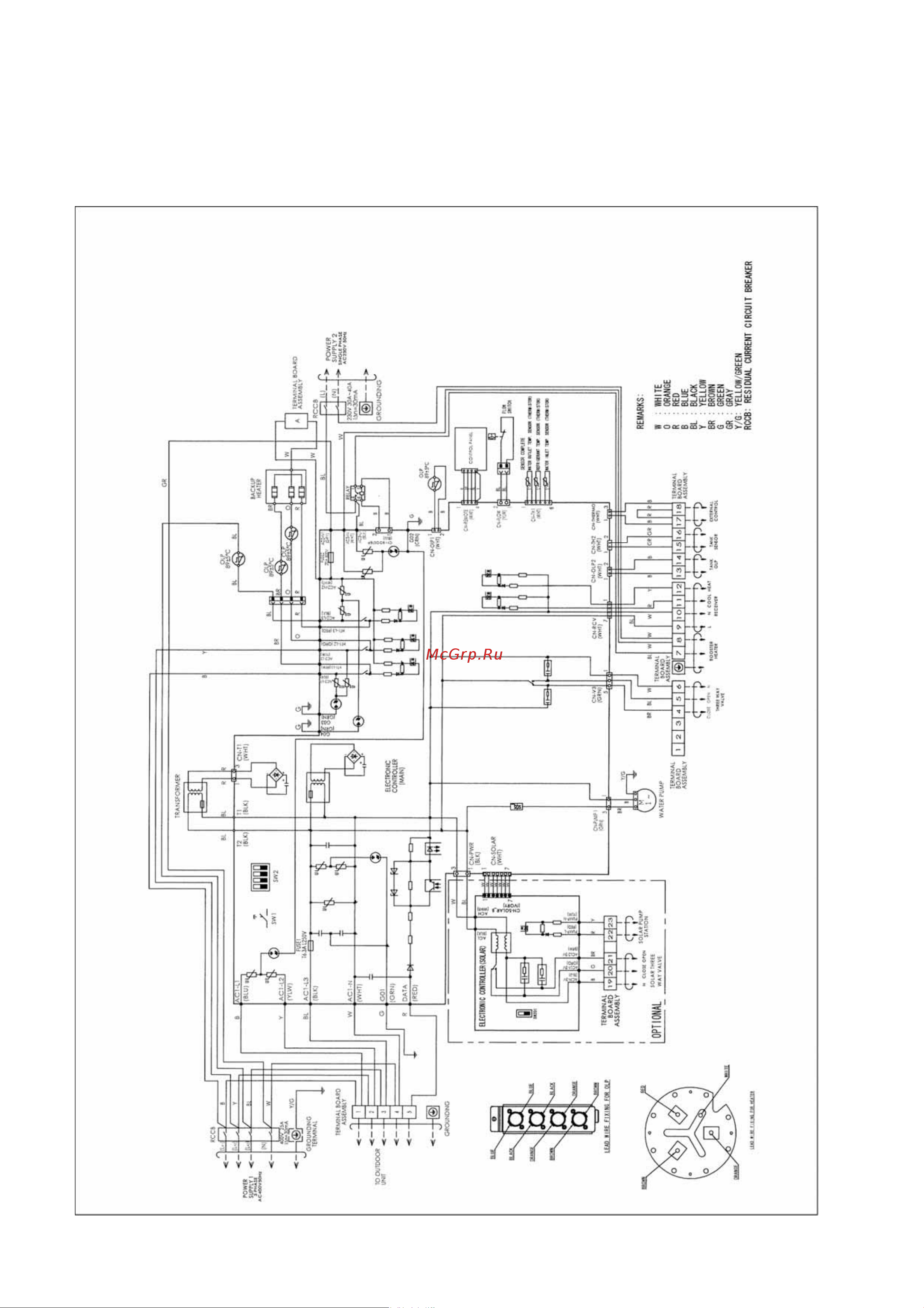 Panasonic WH-SDF16C9E8 [26/125] Wiring connection diagram