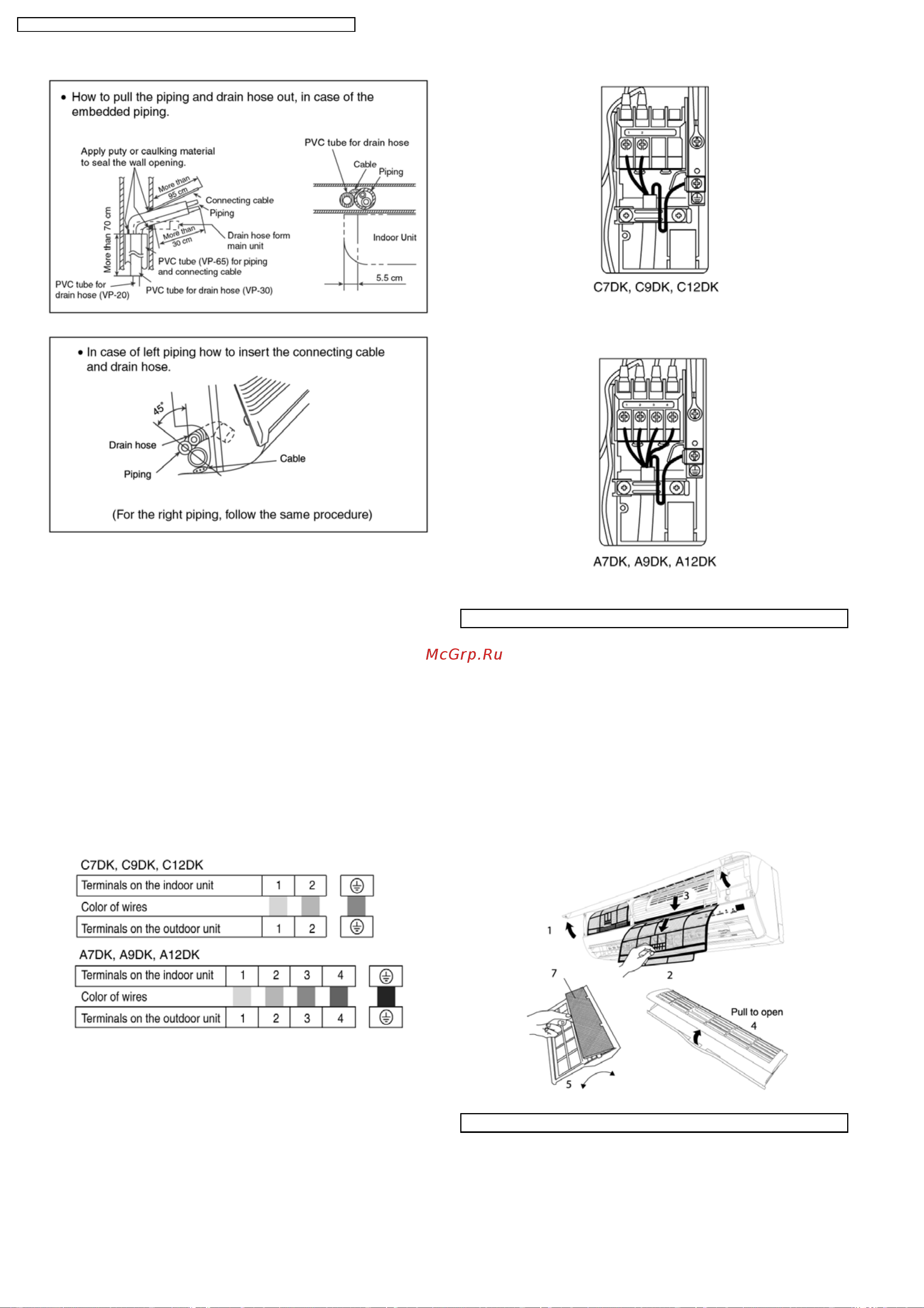 Panasonic CS-A9DKD / CU-A9DKD [50/88] Connect the cable to the indoor unit