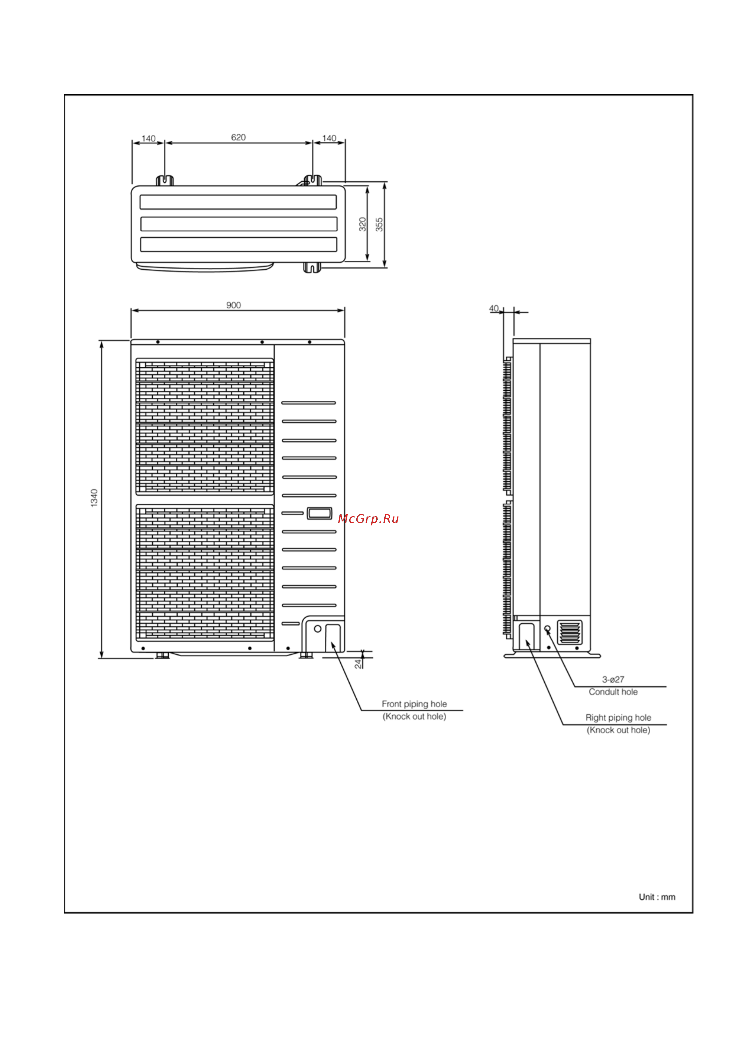 Panasonic WH-SDC14C9E8 / WH-UD14CE8 [21/141] Outdoor unit