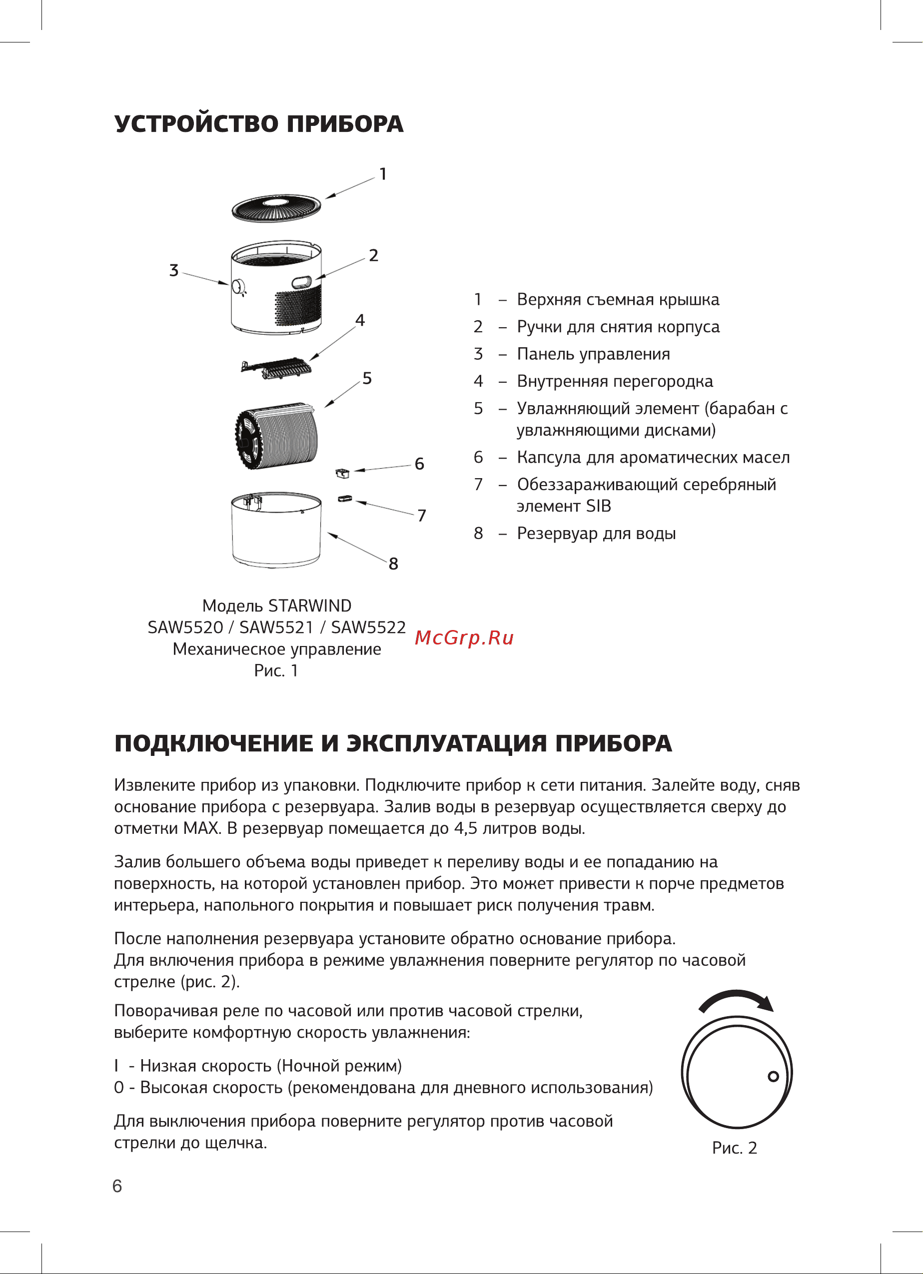 STARWIND SAW5521 25Вт черный 1шт в упак. 1490125 [6/16] Подключение и эксплуатация прибора