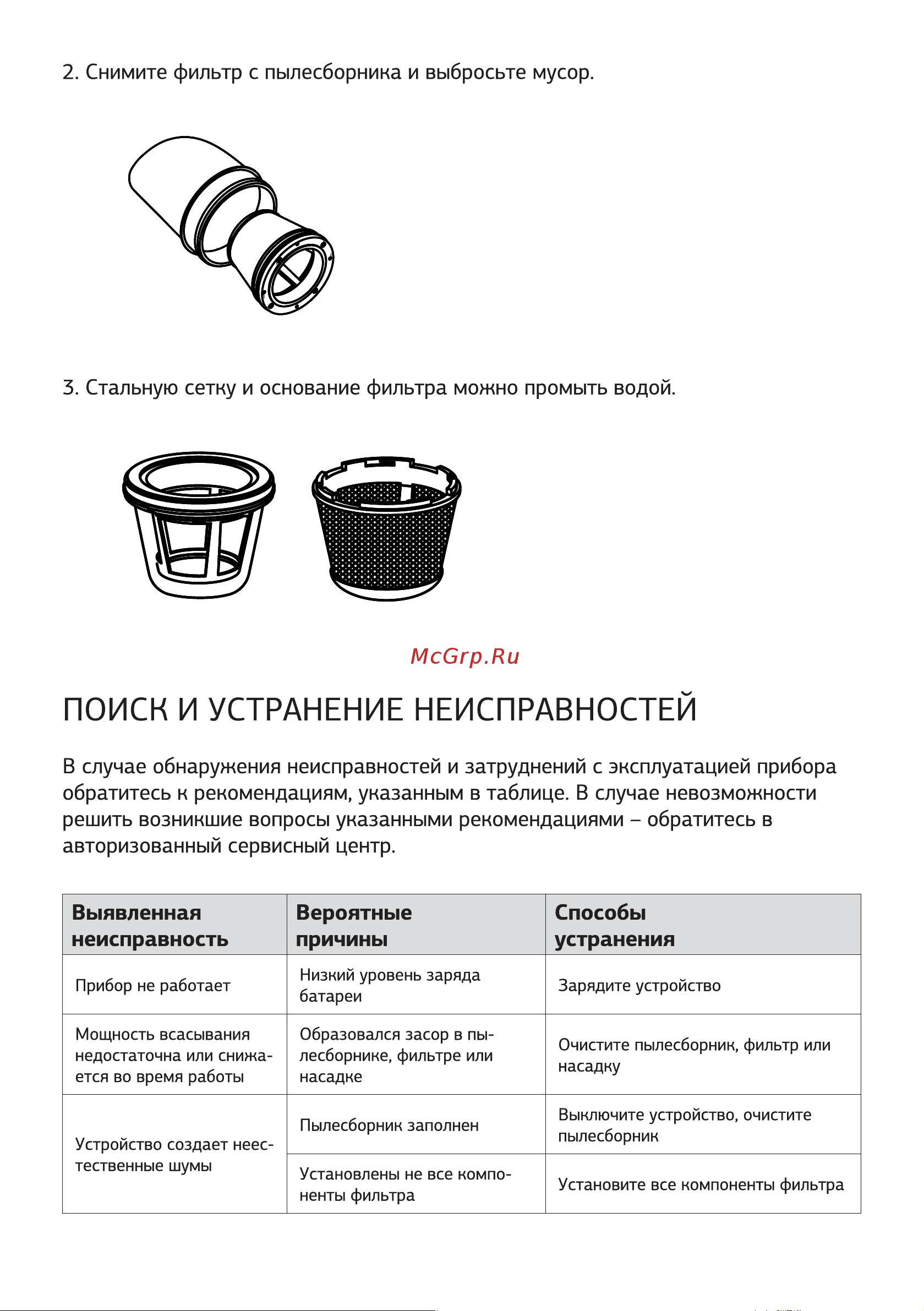 STARWIND Moon Edition VC [7/12] Поиск и устранение неисправностей
