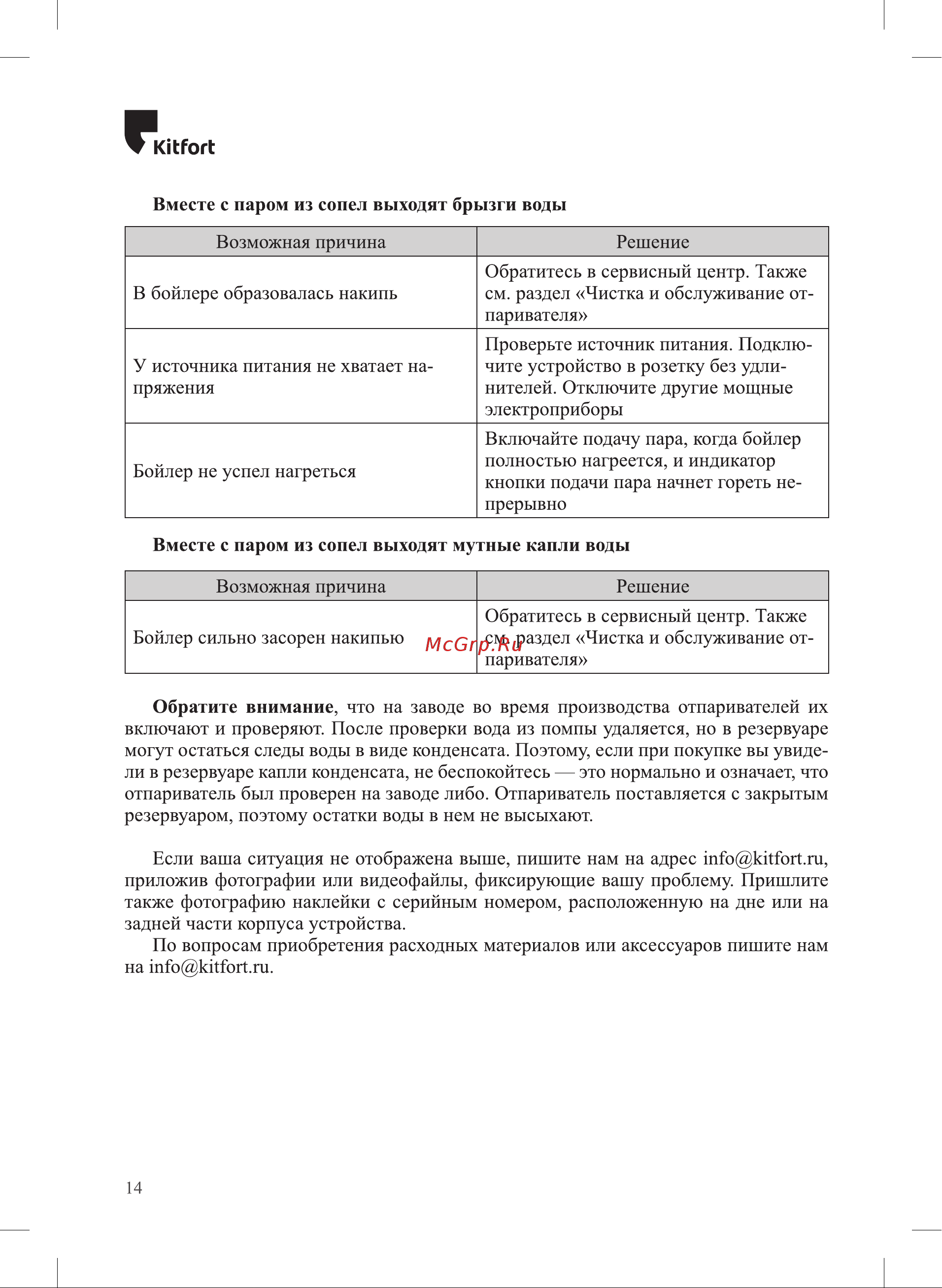 Kitfort КТ-9101-1 Инструкция по эксплуатации онлайн [14/20] 626201
