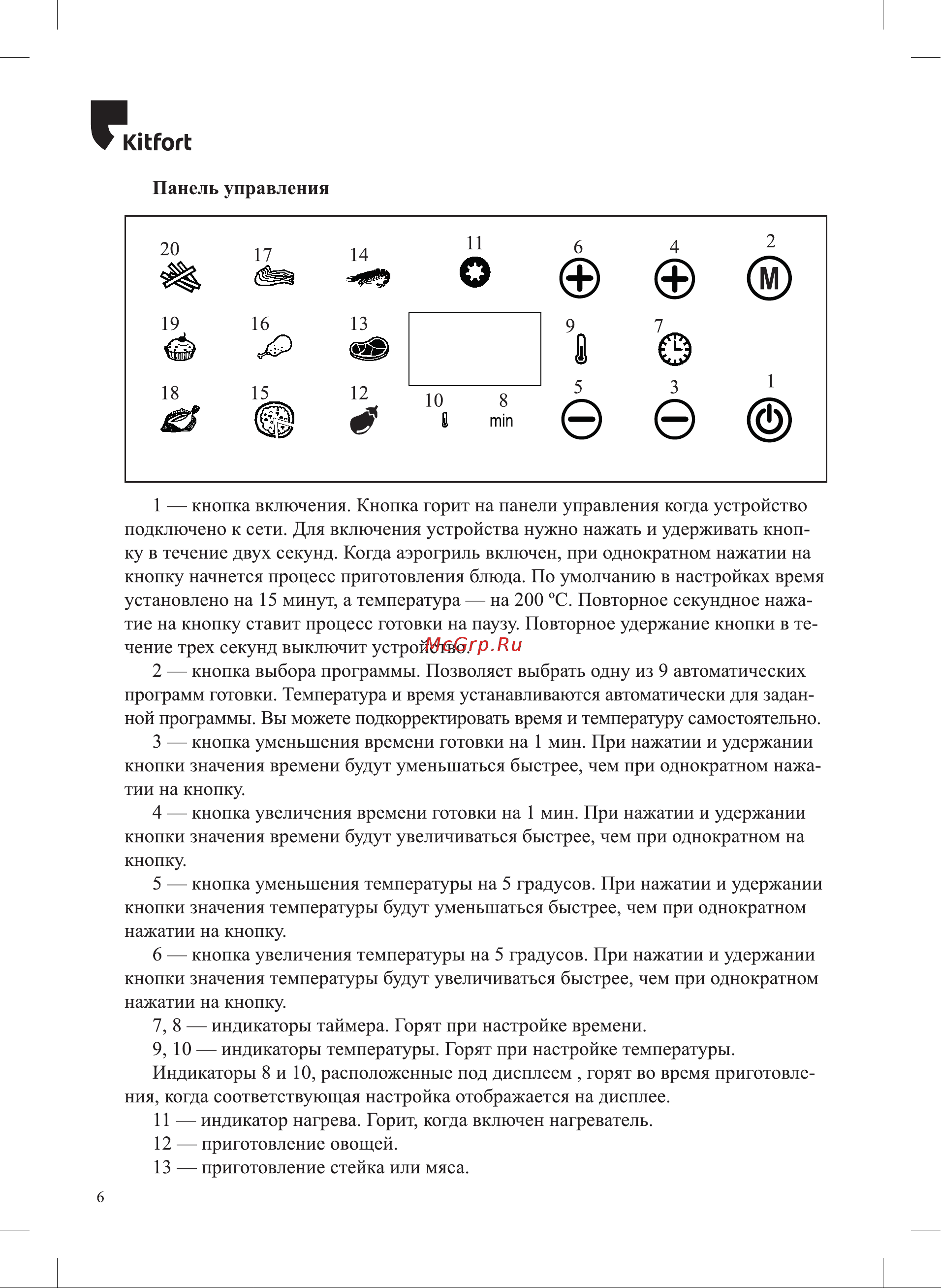 Kitfort KT-2229 Инструкция по эксплуатации онлайн [6/24] 626284