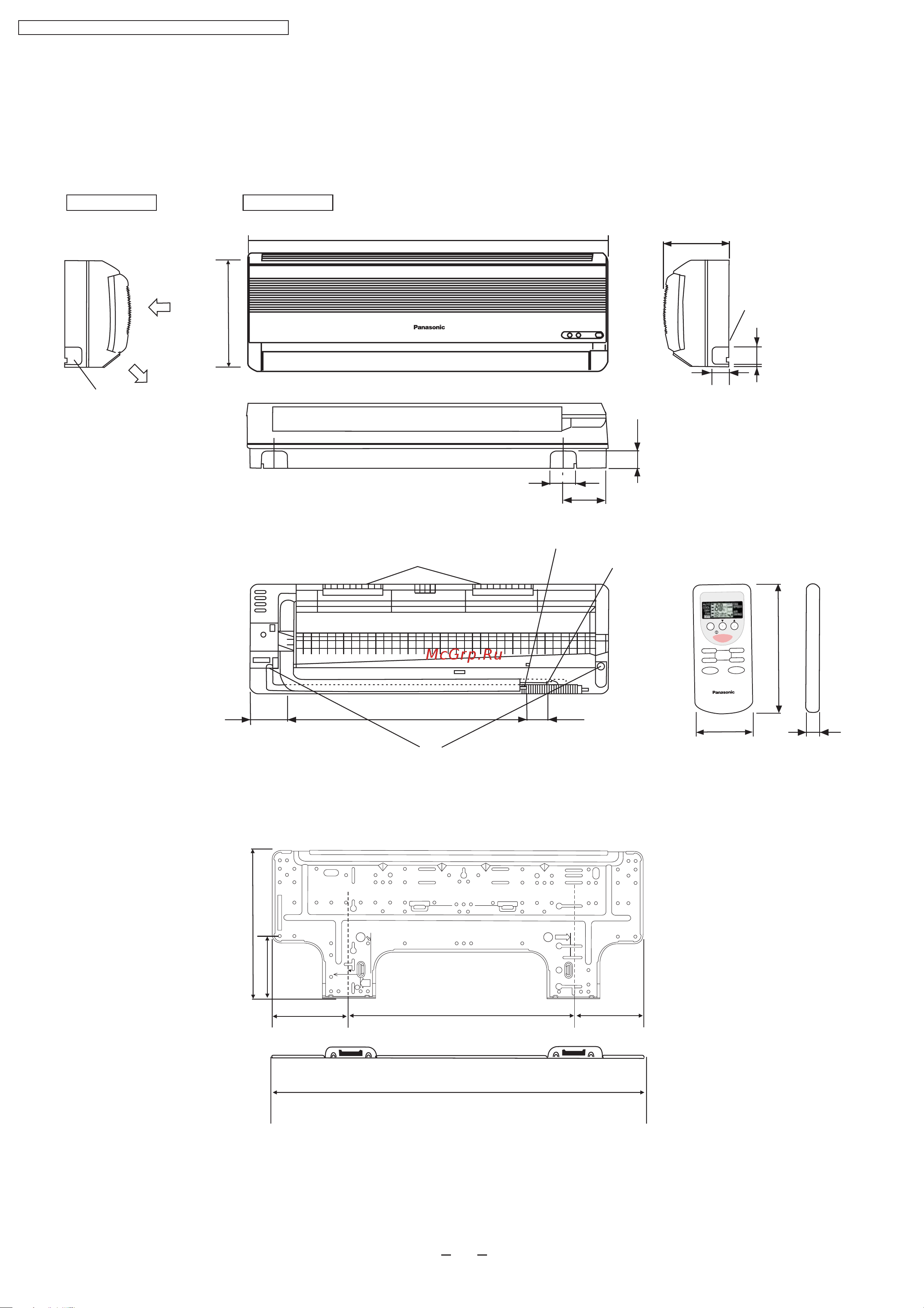 Panasonic CS-PC12DKD / CU-PC12DKD [10/63] Dimensions