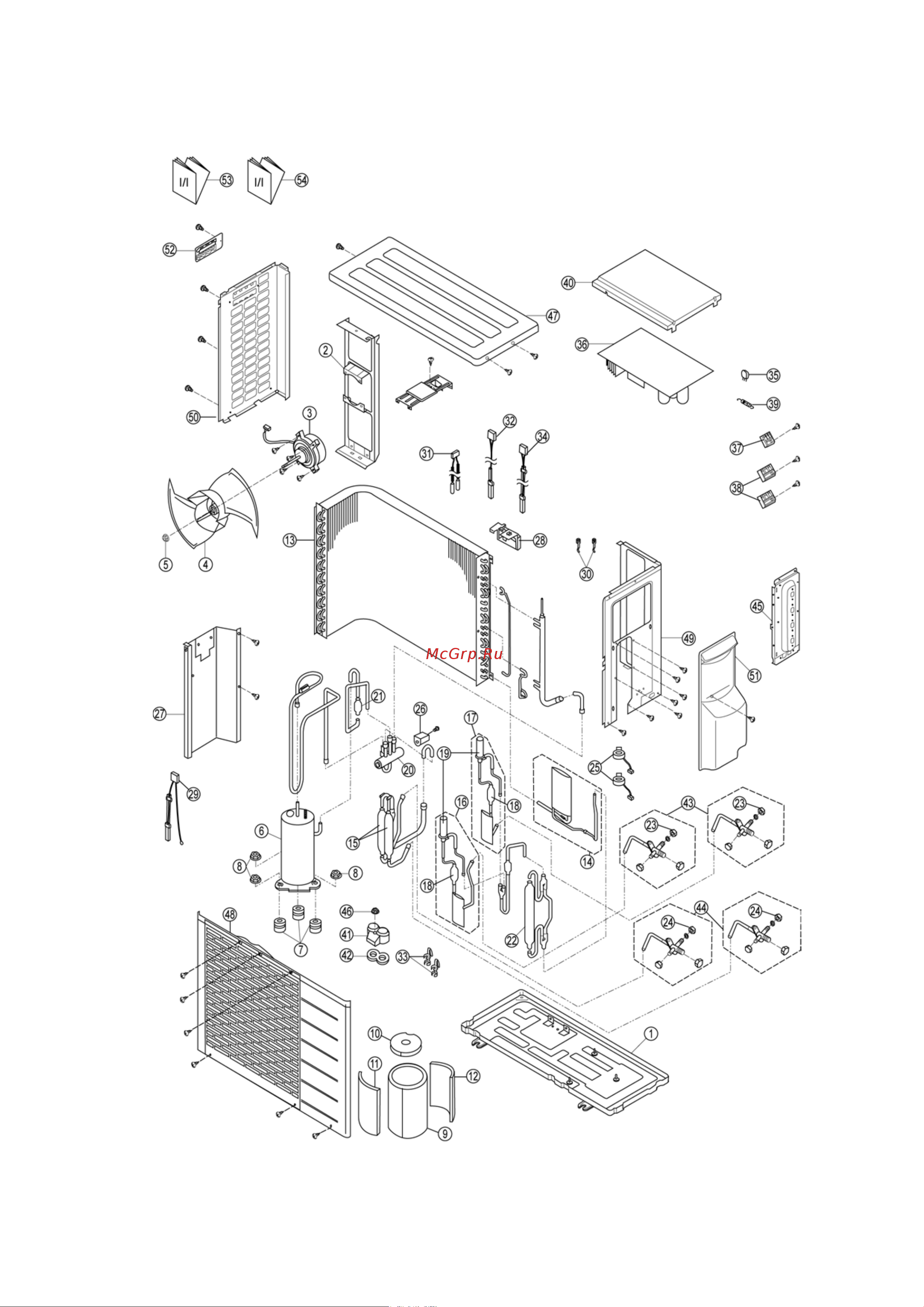 Panasonic CU-3E18LBE [99/103] Exploded view and replacement parts list