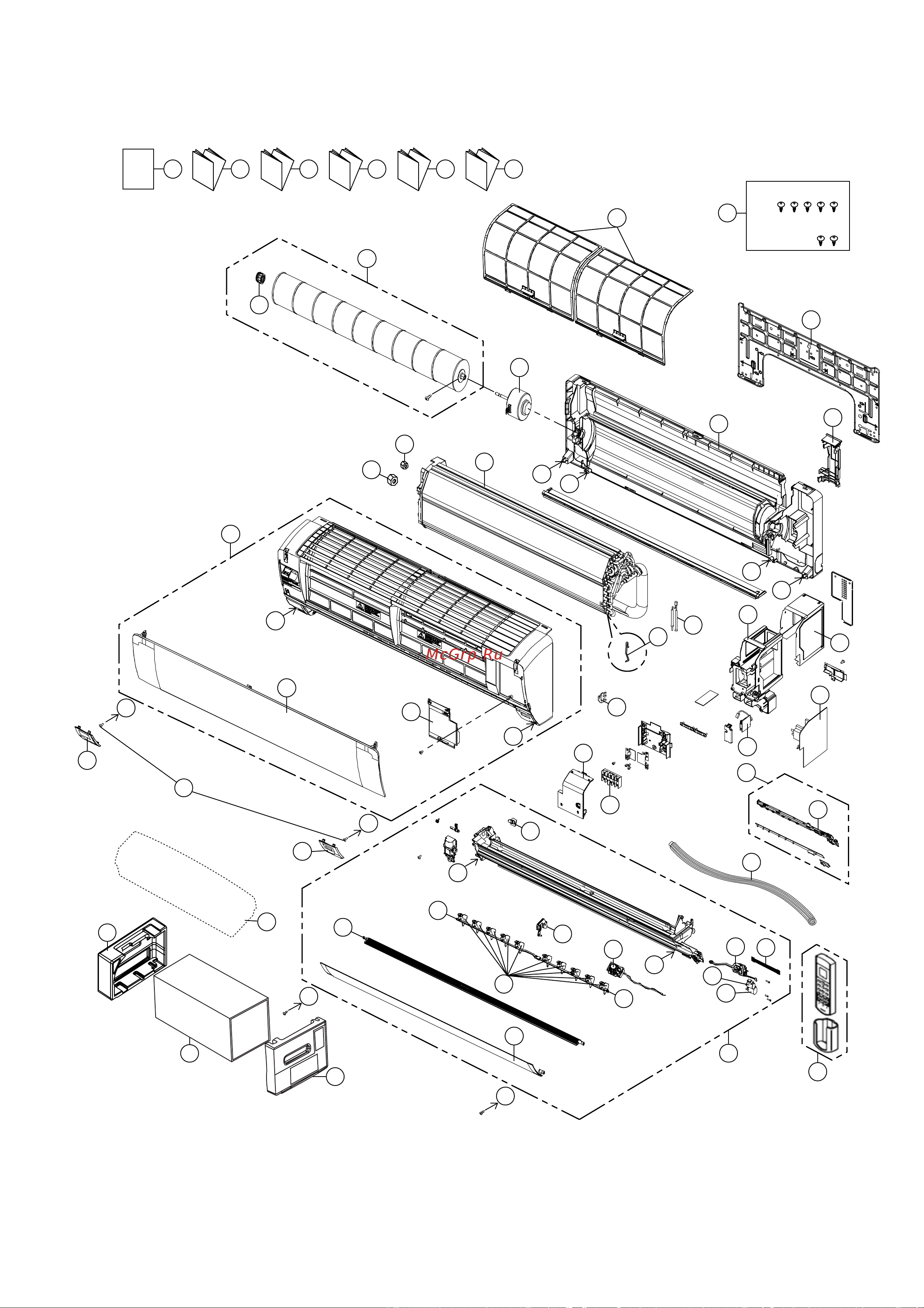 Panasonic CU-HE9NKE [105/110] Exploded view and replacement parts list