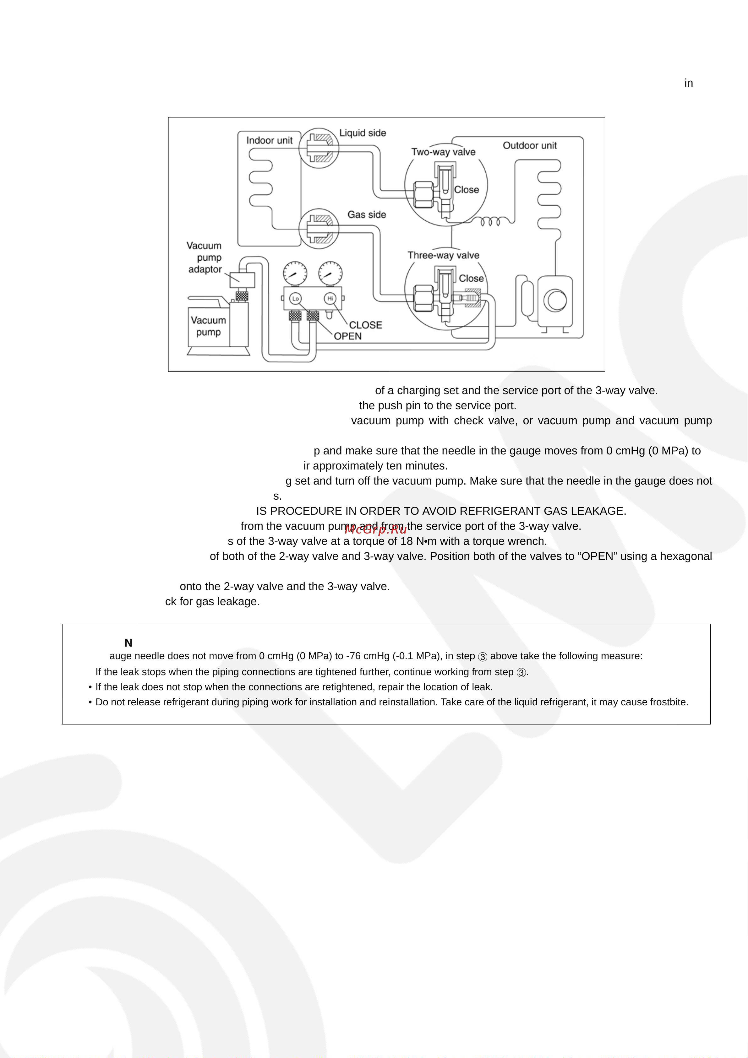Panasonic CS-E24EKES [33/77] Evacuation of the equipment