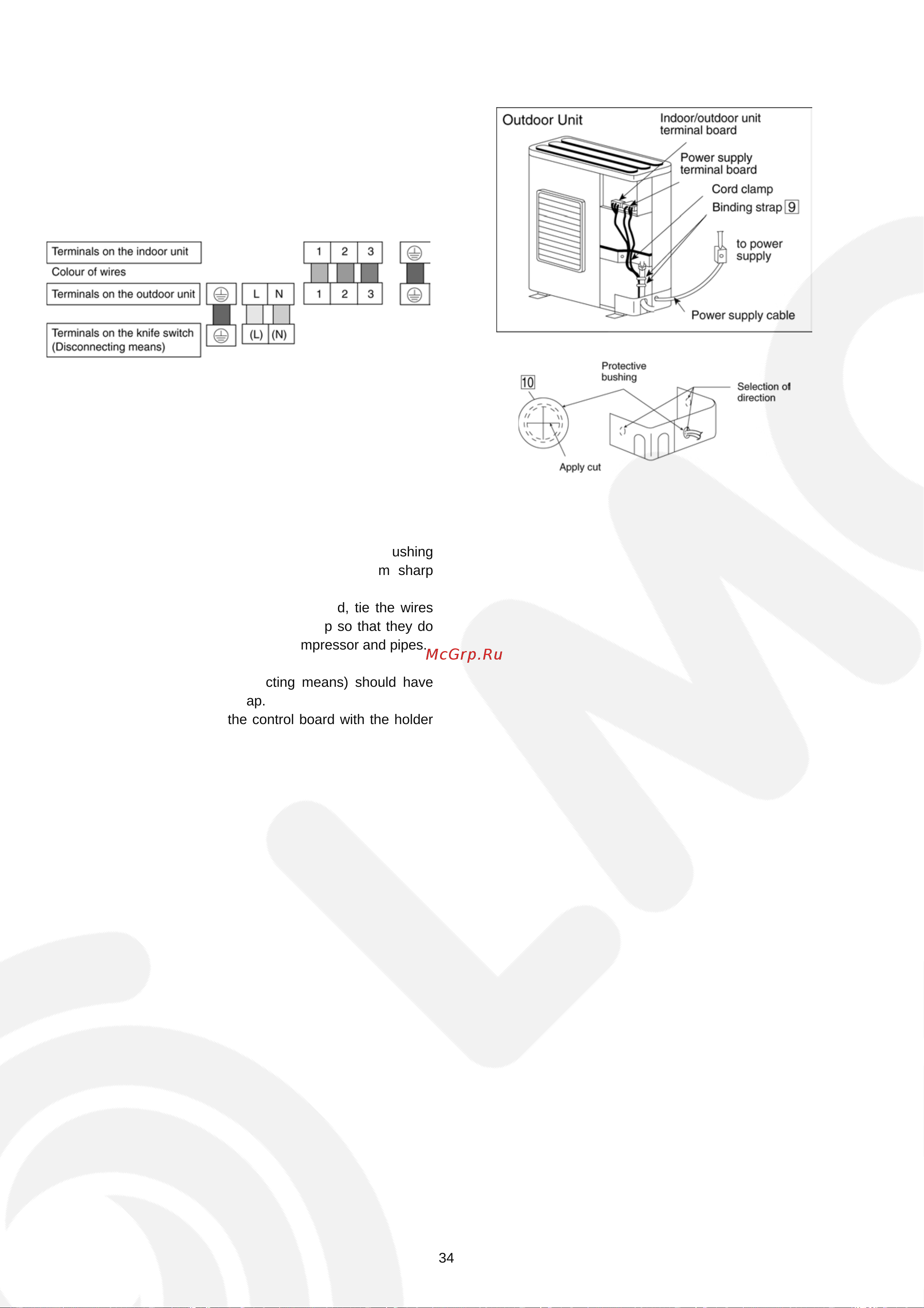 Panasonic CU-E28EKES [34/77] Connect the cable to the outdoor unit