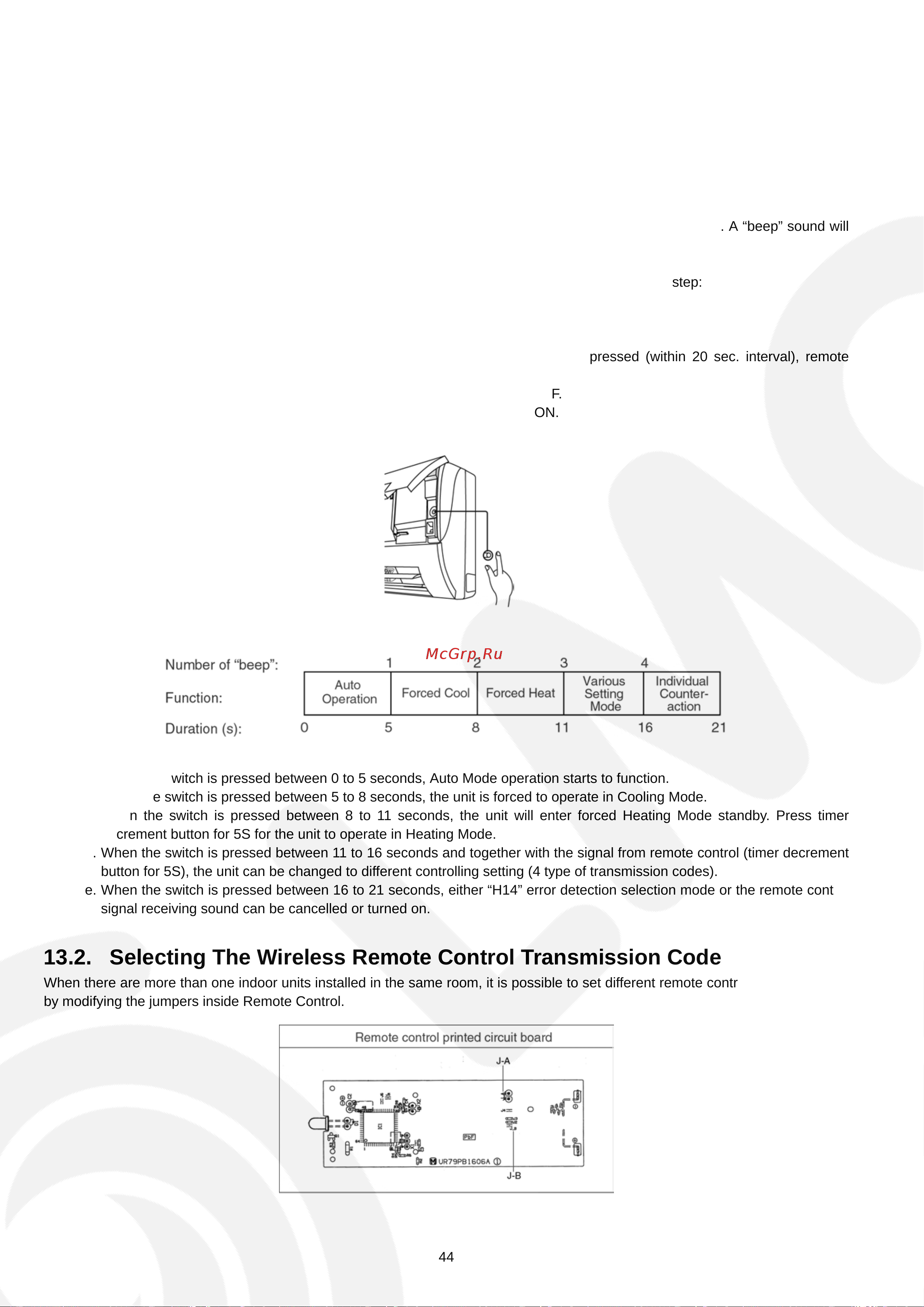 Panasonic CU-E28EKES [44/77] Servicing mode