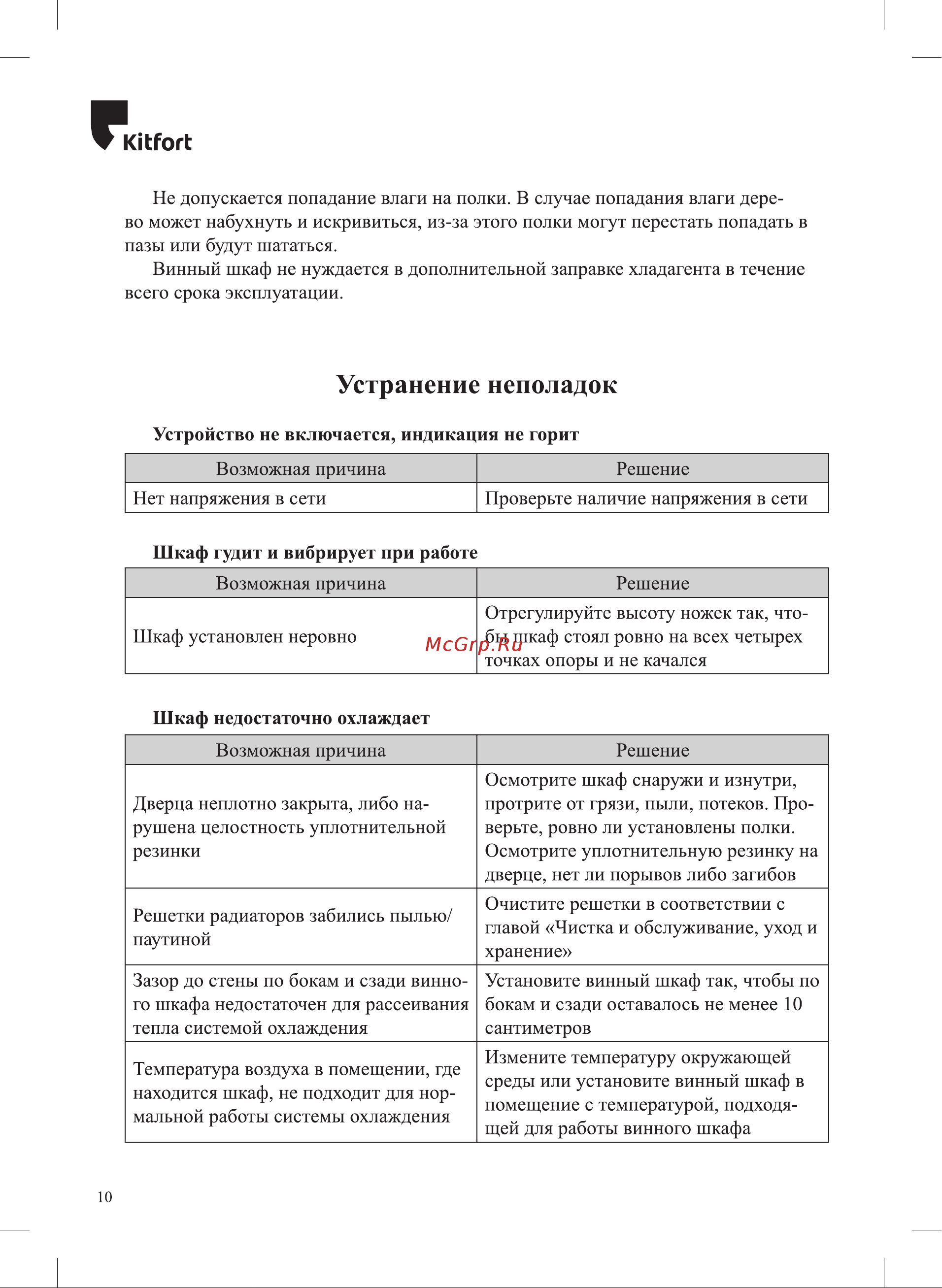Kitfort KT-2420 Инструкция по эксплуатации онлайн [10/16] 627008