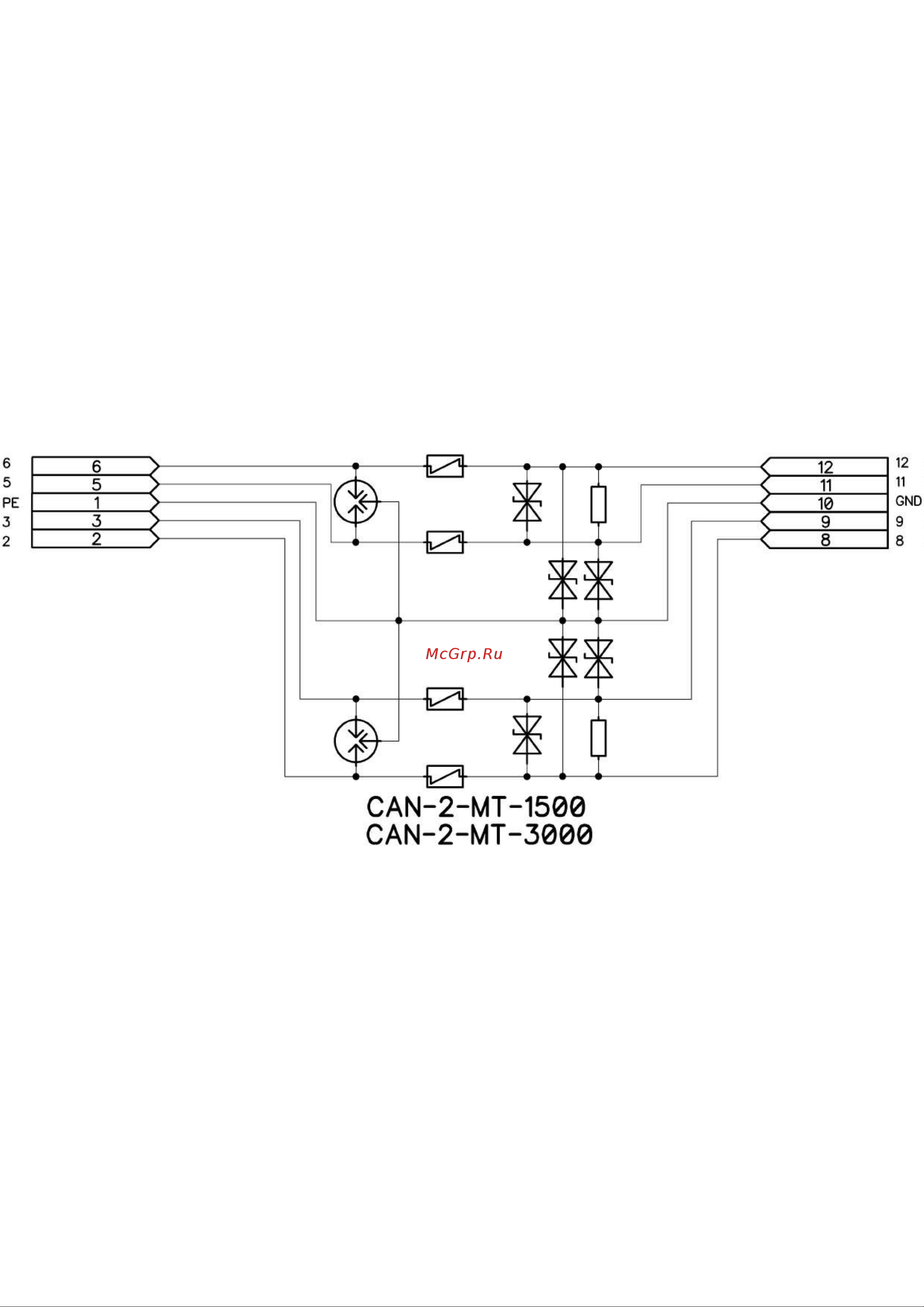 Приборэнерго CAN-2-MT-1500 Схема 1 онлайн