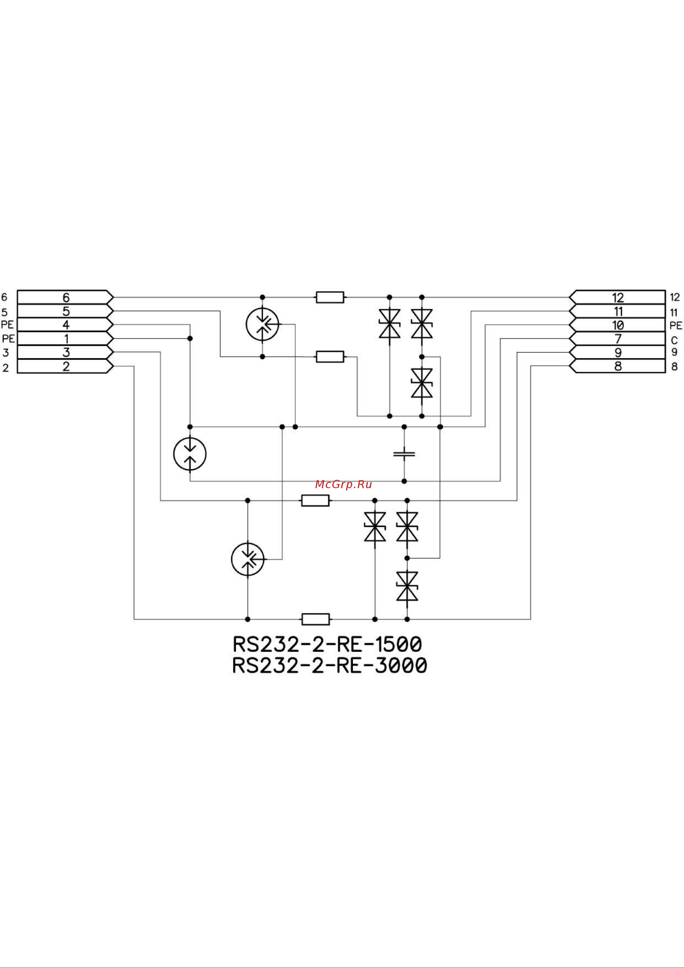 Приборэнерго RS232-2-RE-1500 Схема 1 онлайн