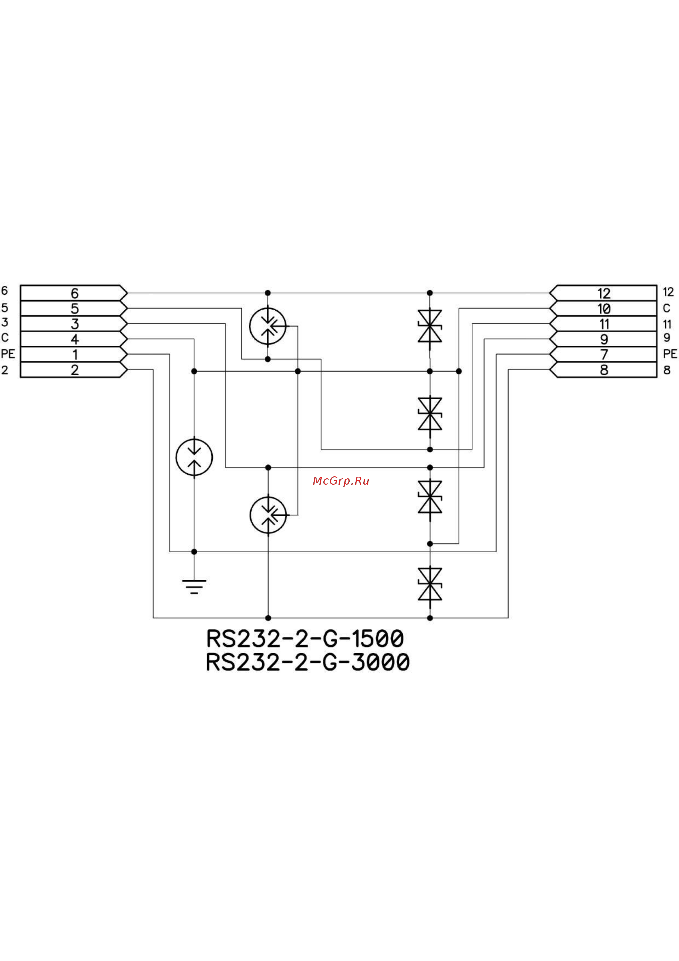 Приборэнерго RS232-2-G-1500 Схема 1 онлайн