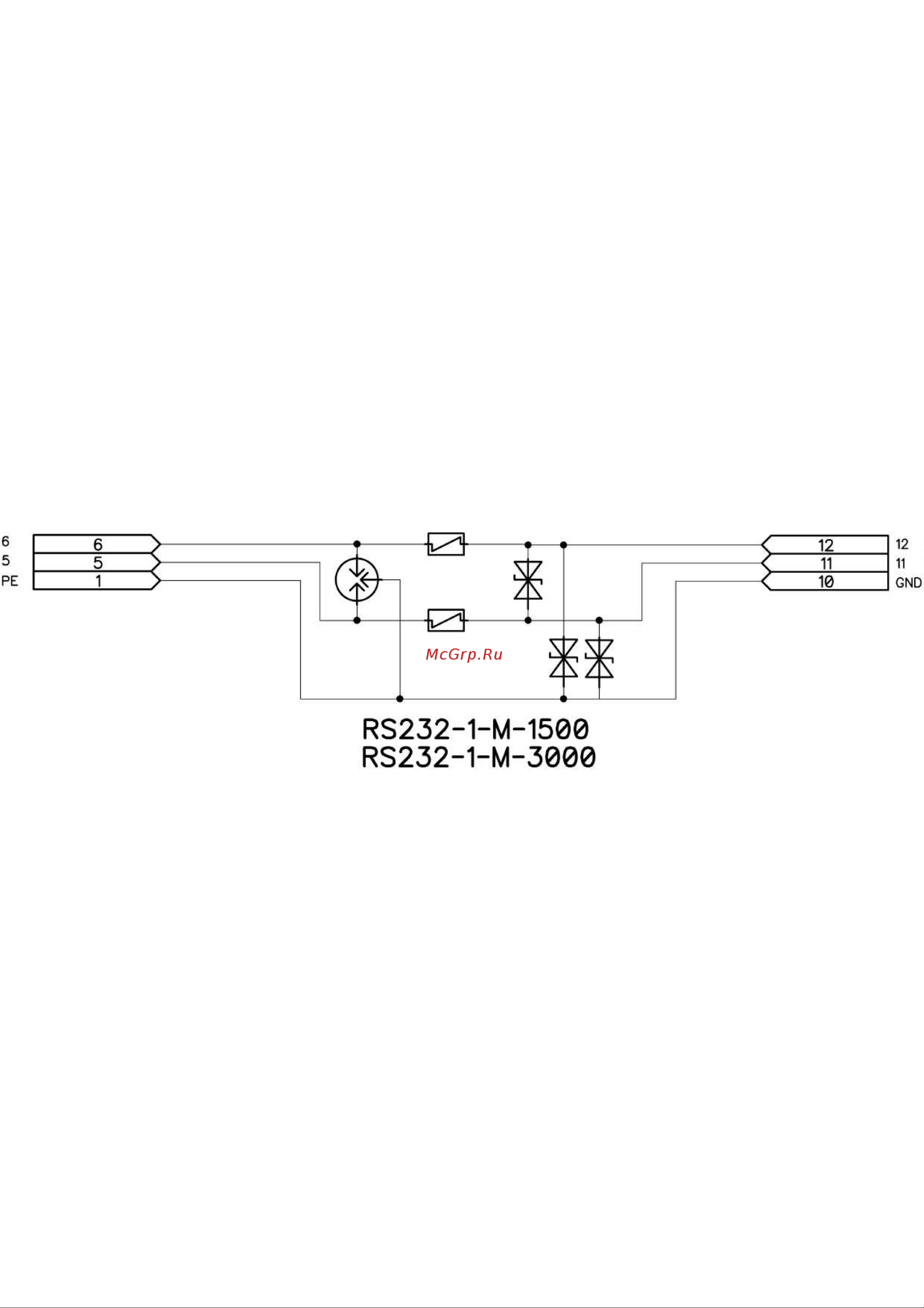 Приборэнерго RS232-1-M-1500 Схема 1 онлайн