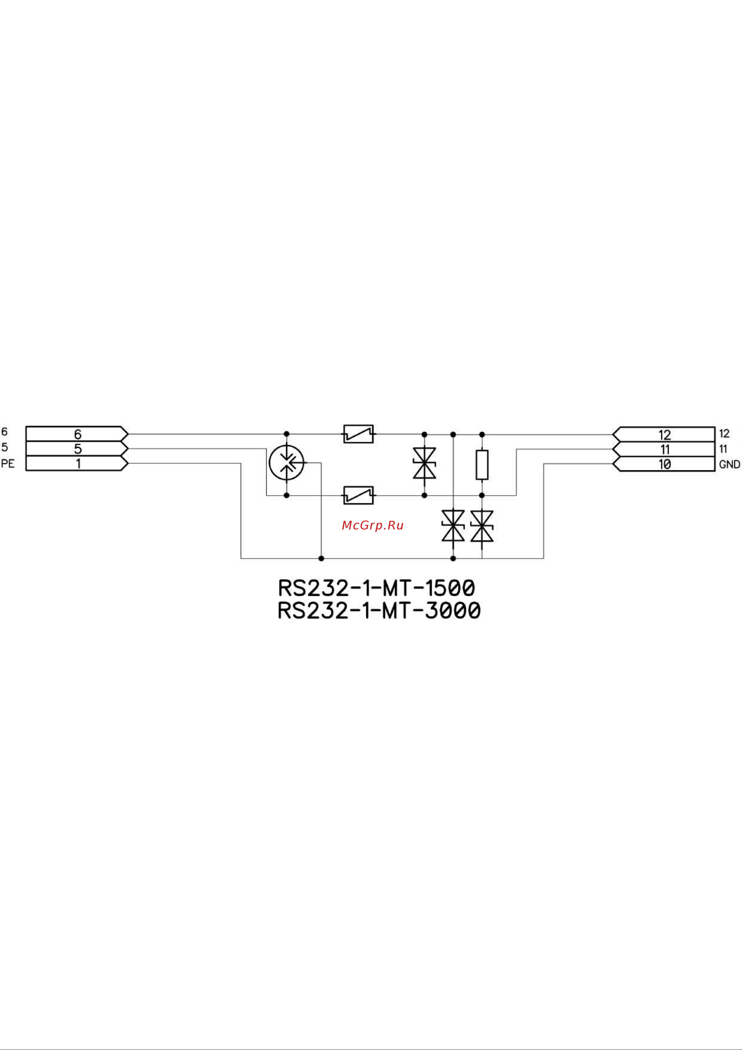 Приборэнерго RS232-1-MT-1500 Схема 1 онлайн