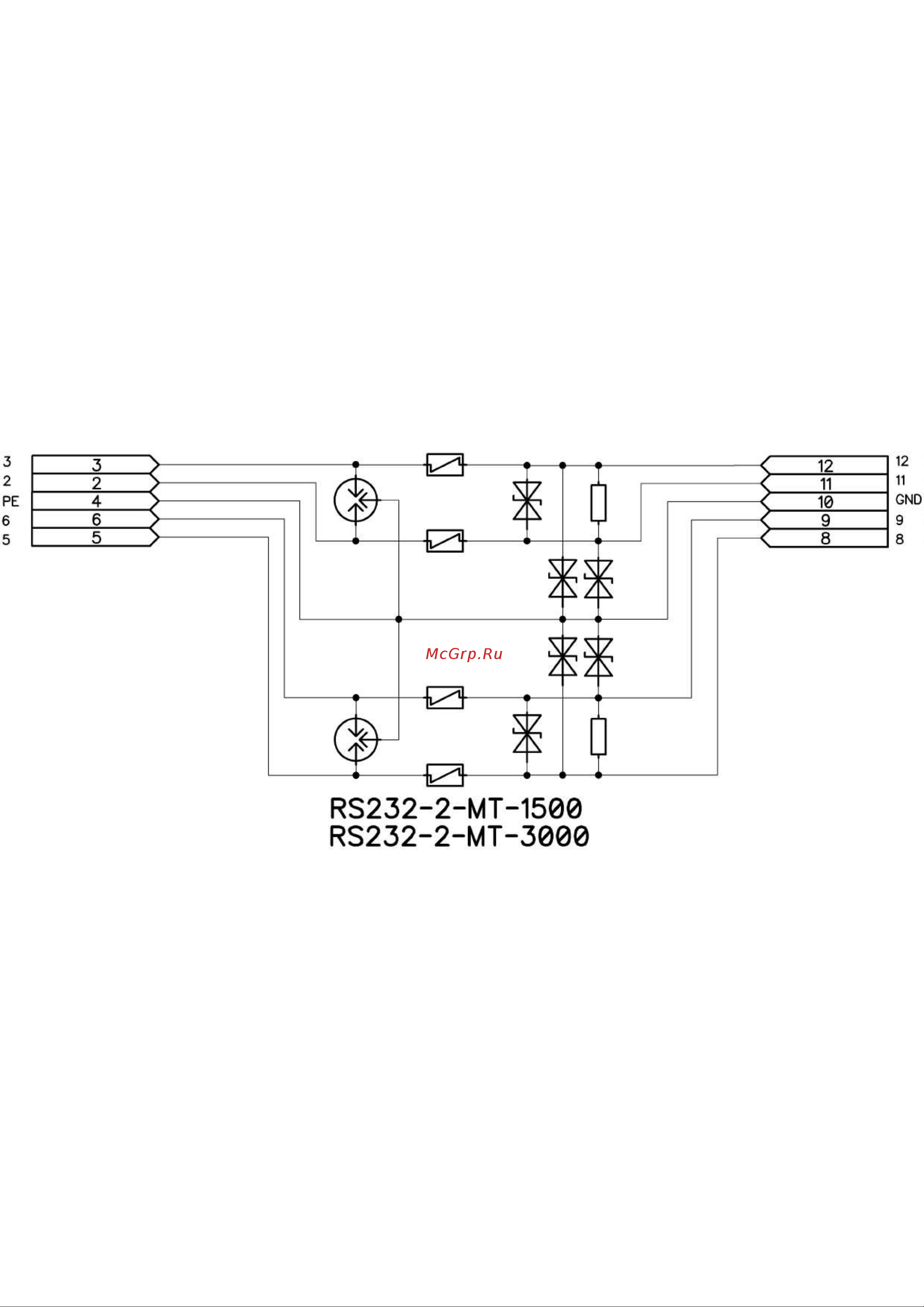 Приборэнерго RS232-2-MT-1500 Схема 2 онлайн