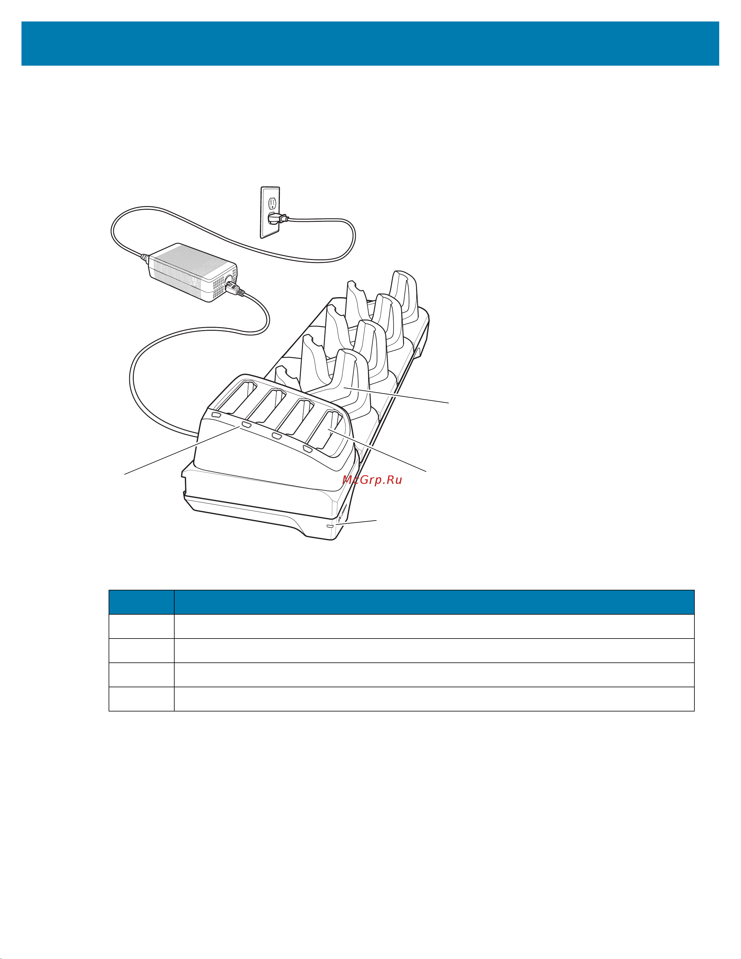 Zebra TC21 TC210K-01D221-A6 [16/23] Базовая станция только для зарядки на 4 устройства с зарядным устройством для аккумуляторов