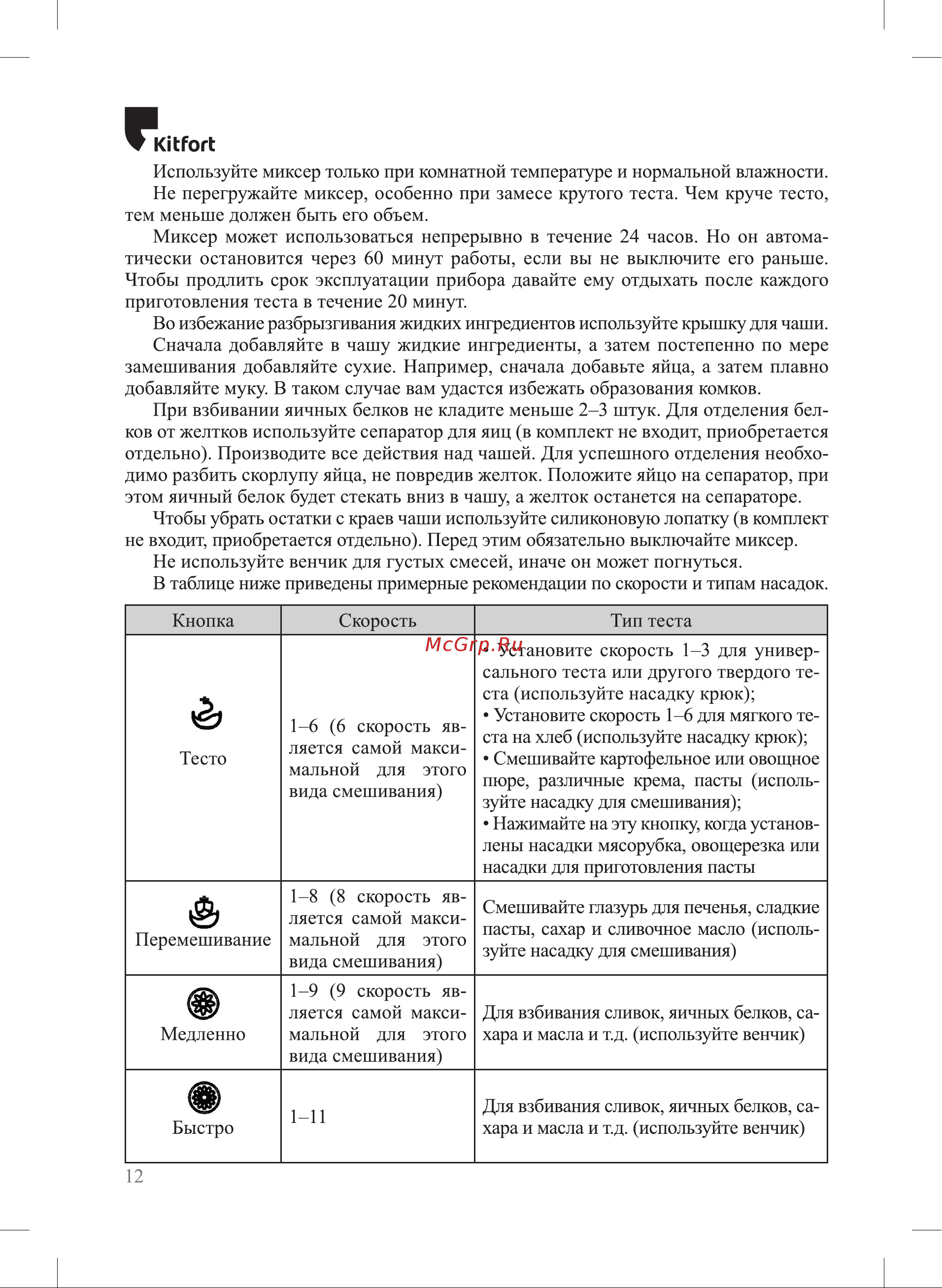 Kitfort КТ-3037-1 [12/28] Кигон
