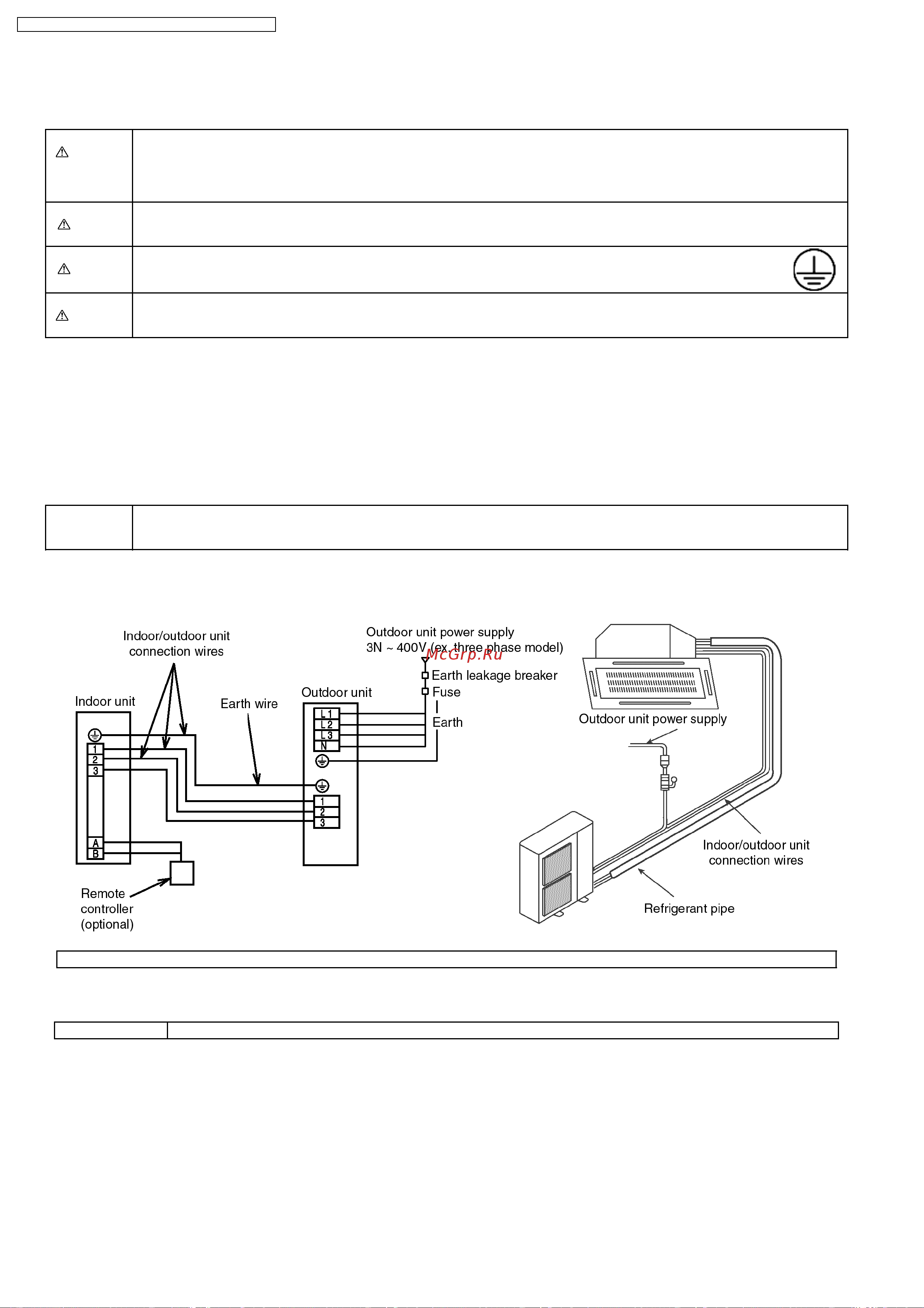 Panasonic CU-L43DBE5 [42/113] Electrical wiring