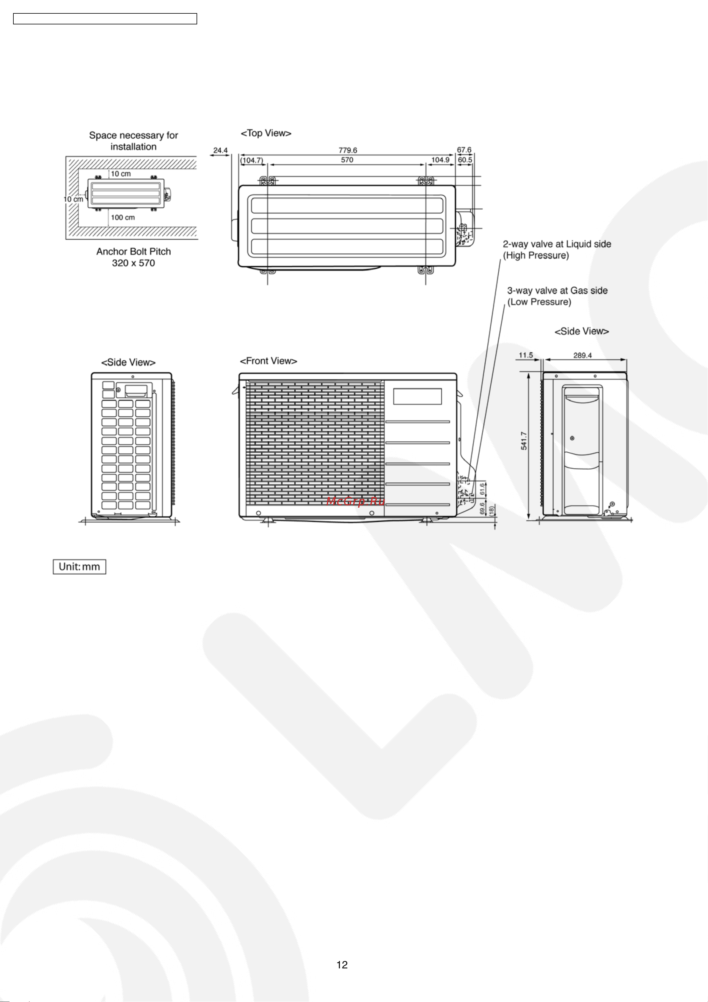 Panasonic CS-E12DKEW / CU-E12DKEW Сервис мануал онлайн [12/98] 627355