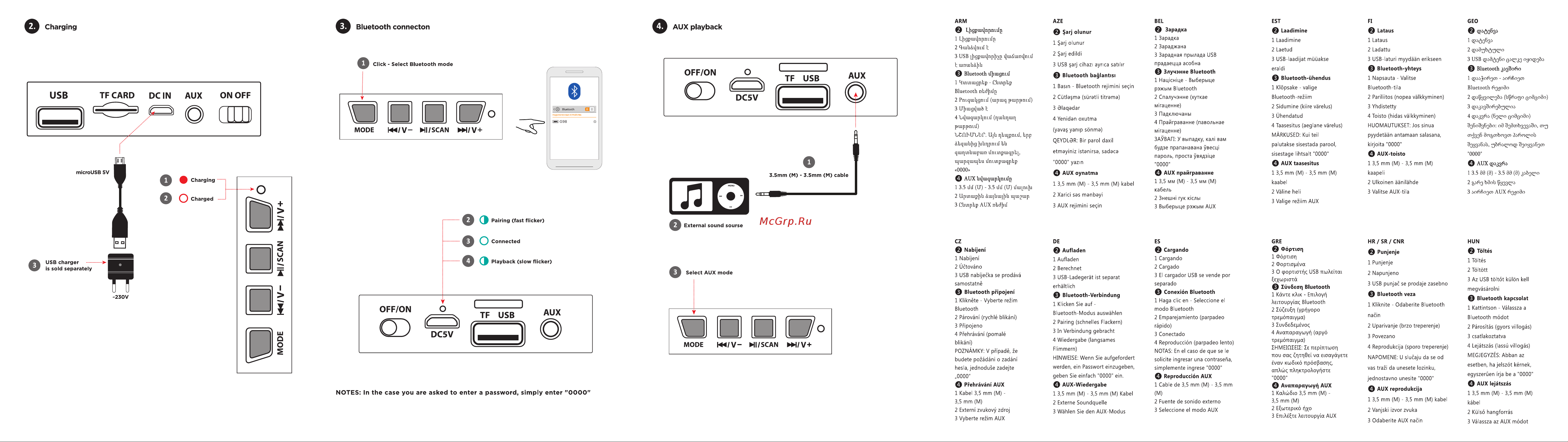 Defender G98 [2/8] Charging bluetooth connecton aux playback