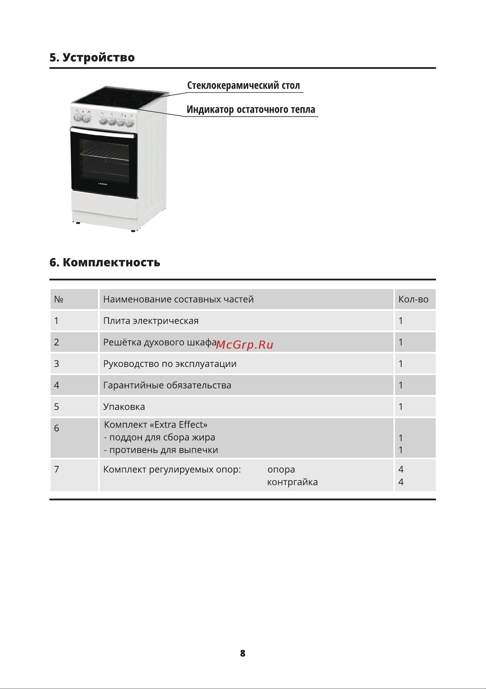 Leran ECC 2614 W [8/24] Стеклокерамический стол