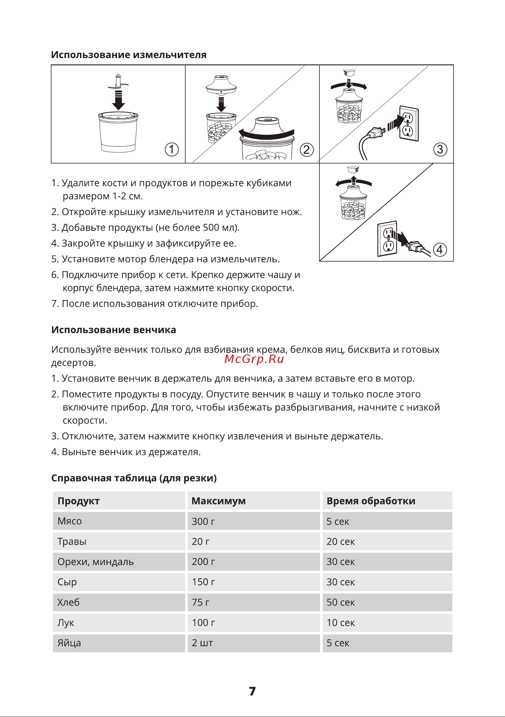 Leran HB 330 [7/12] Использование измельчителя