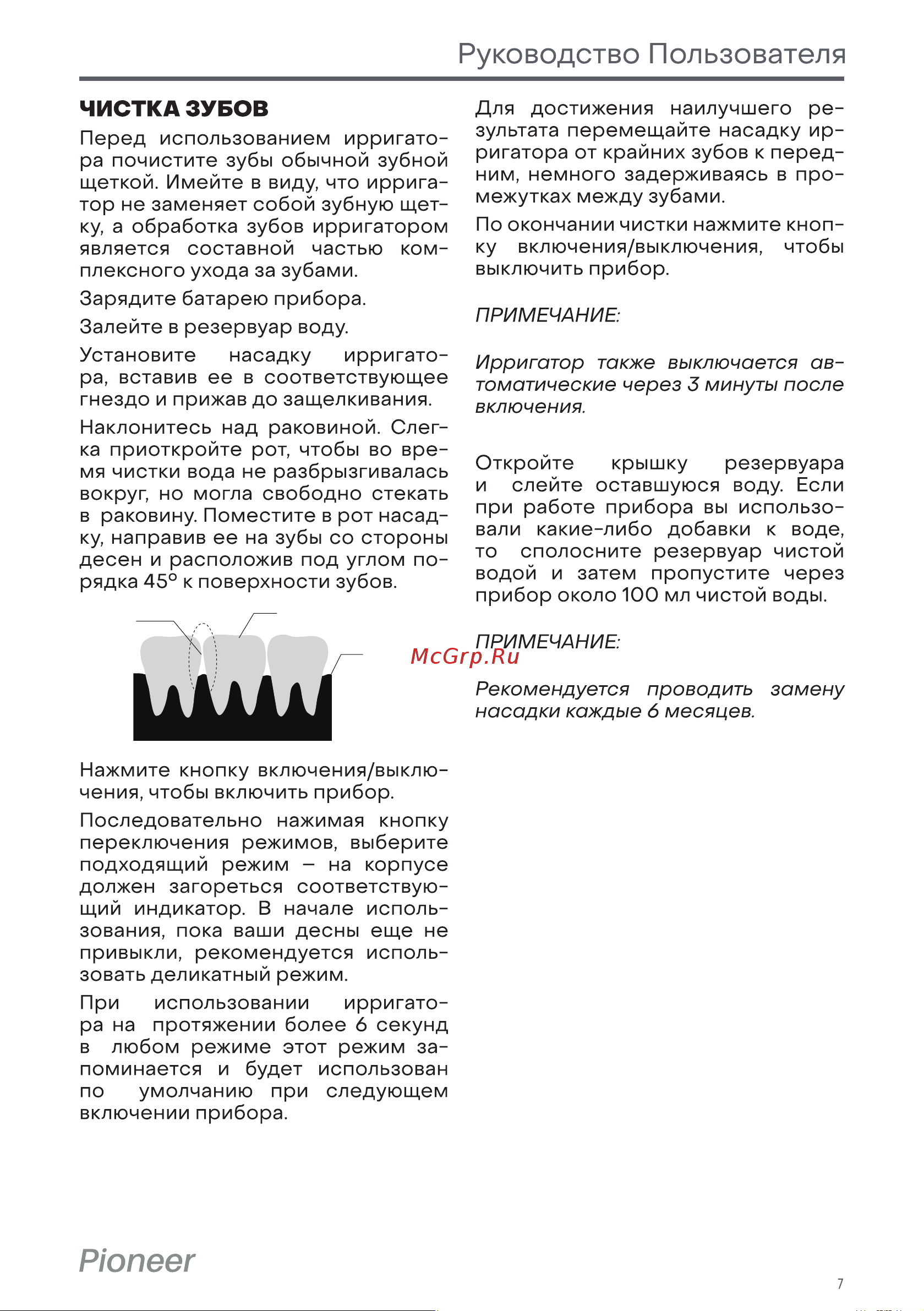 Pioneer TI-1001 Инструкция по эксплуатации онлайн [7/12] 628189