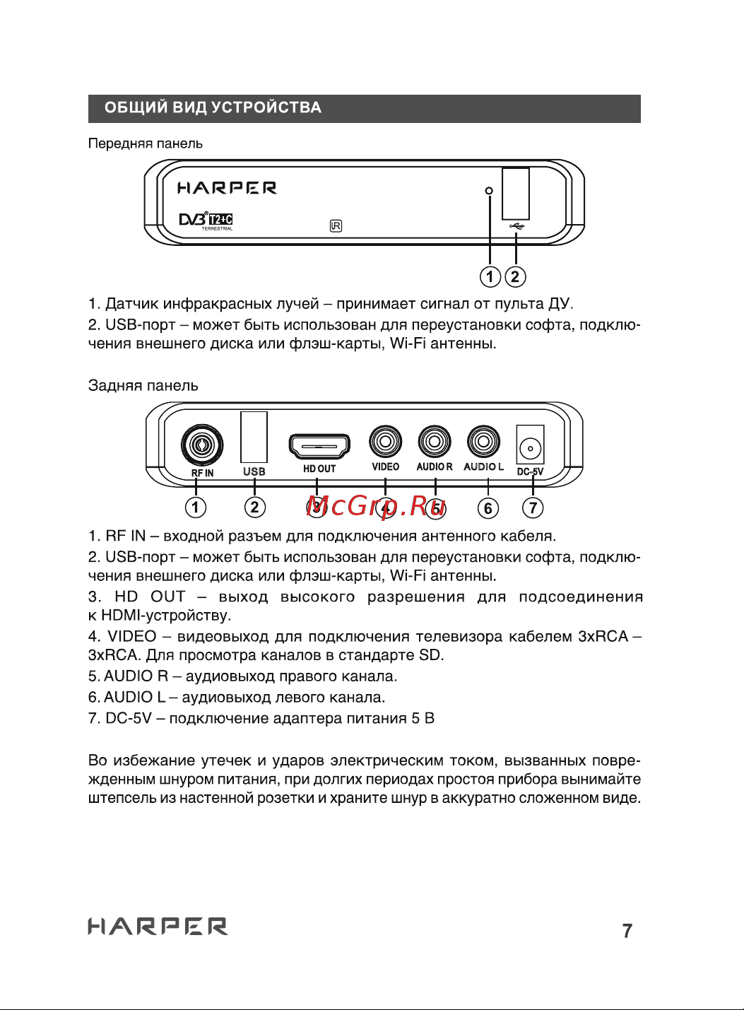 Harper DVB-T2 HDT2-1130 H00002973 [7/24] Harper