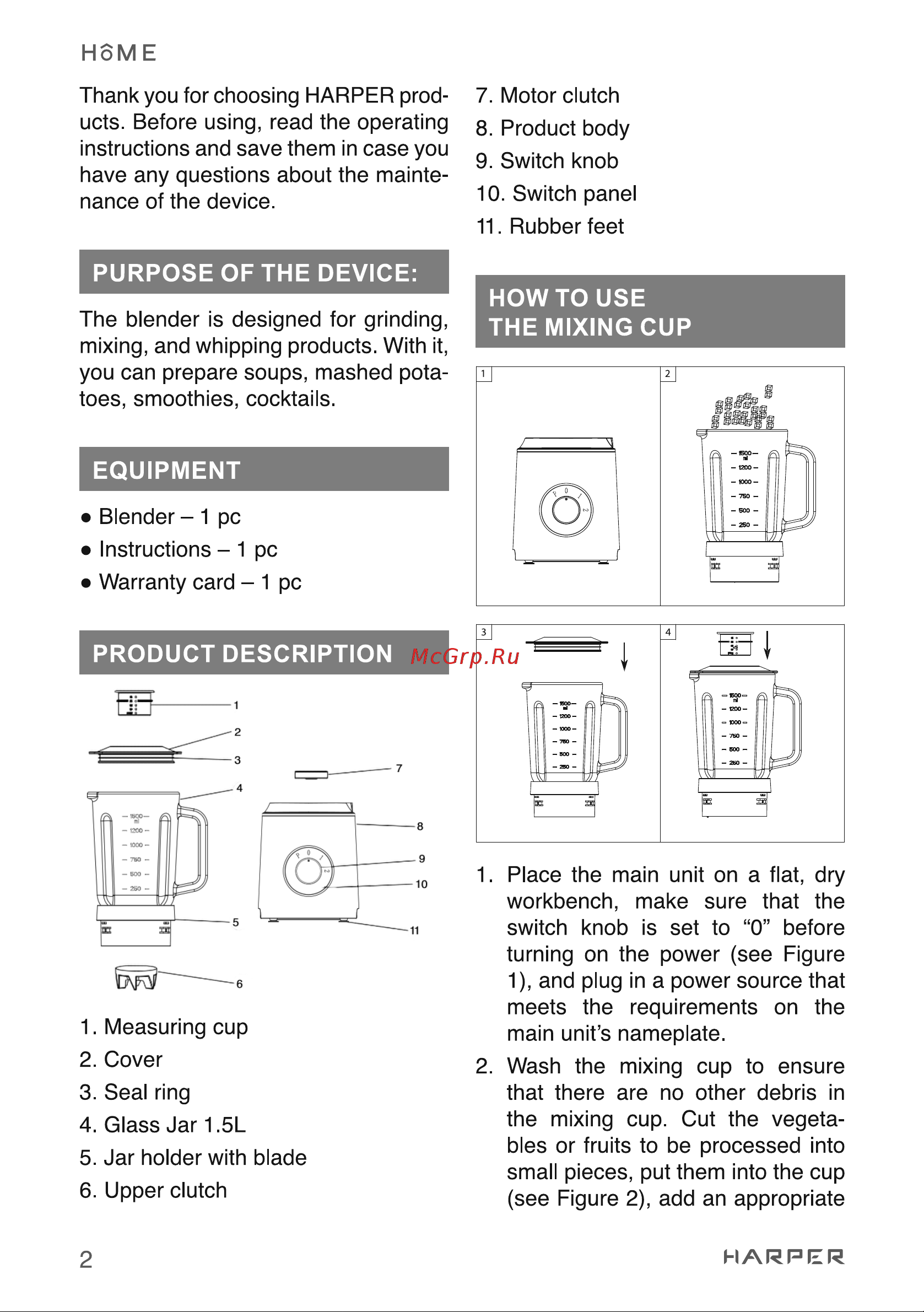 Harper HSB-PG01 [2/21] Equipment