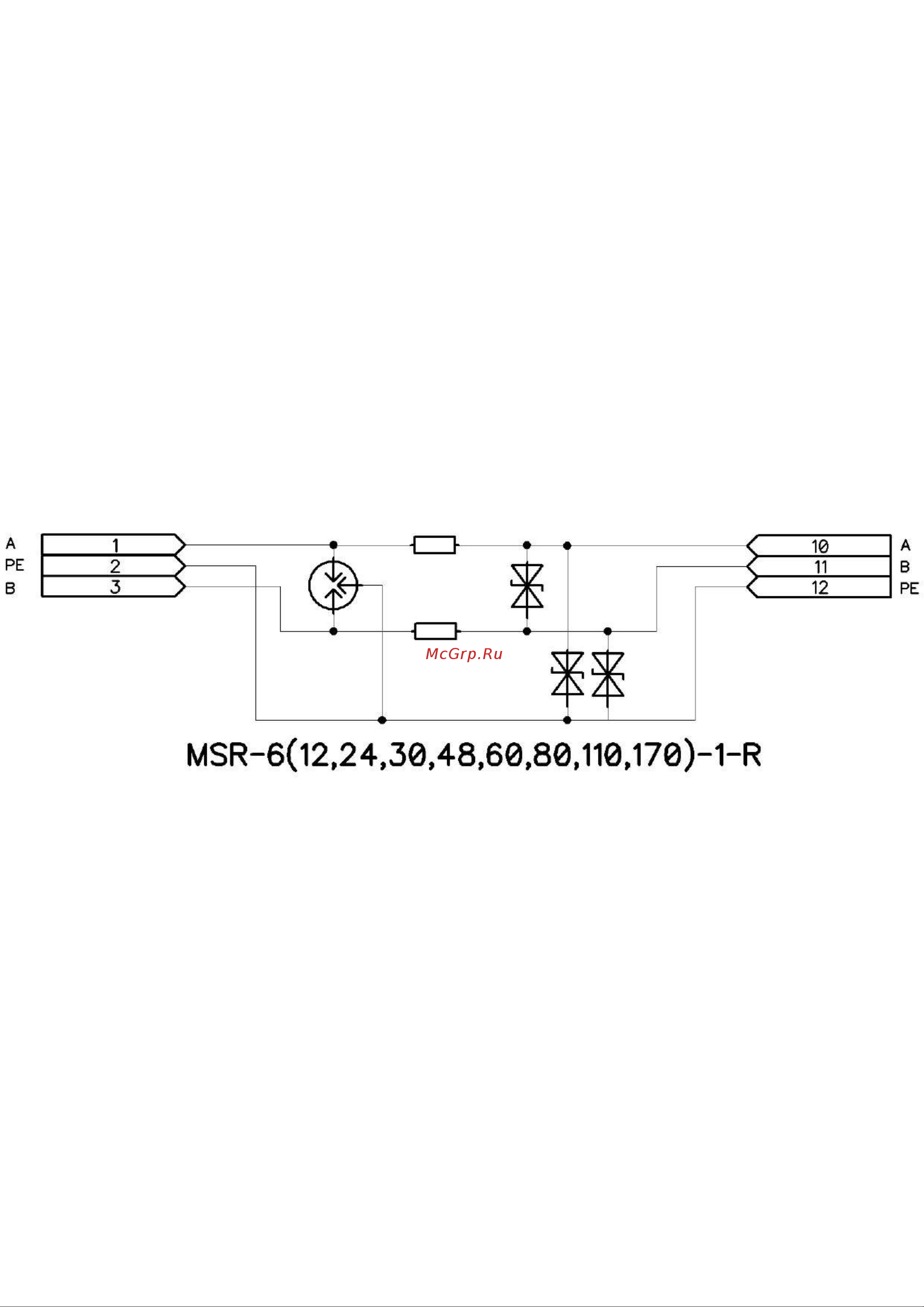 Приборэнерго MSR-80-1-R Схема 2 онлайн