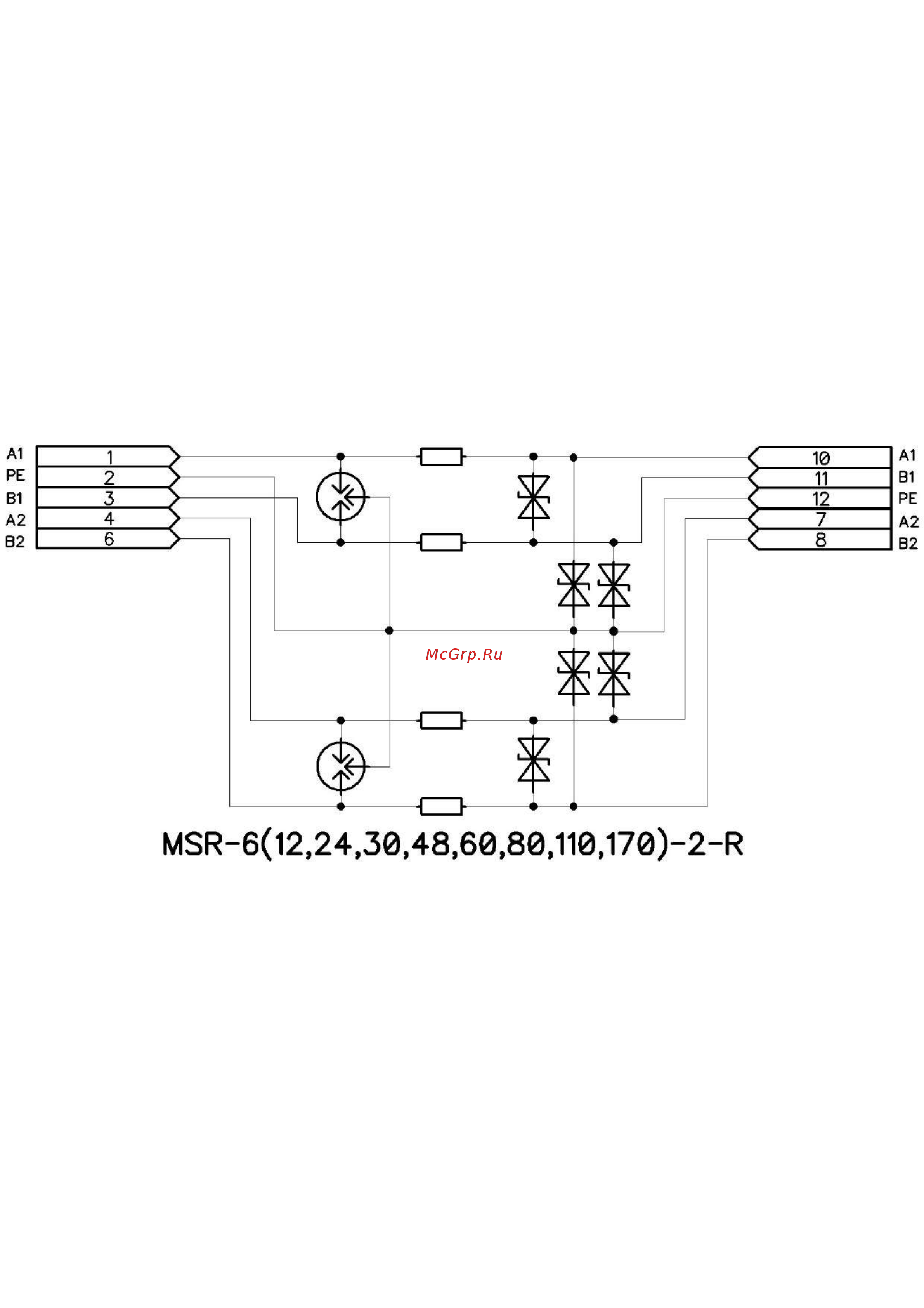 Приборэнерго MSR-110-2-R Схема 2 онлайн