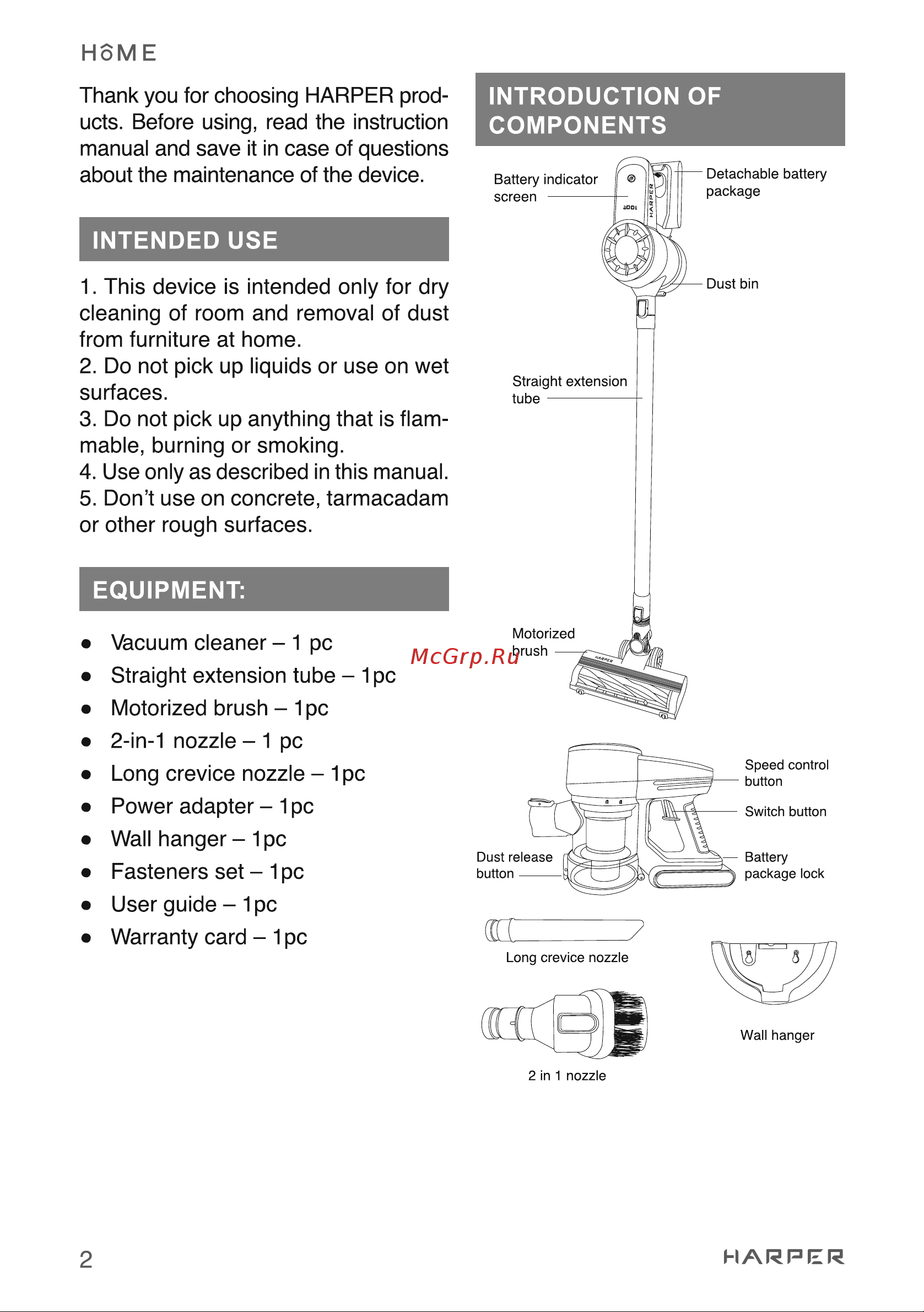 Harper HVC-VR02 H00003258 [2/26] Equipment