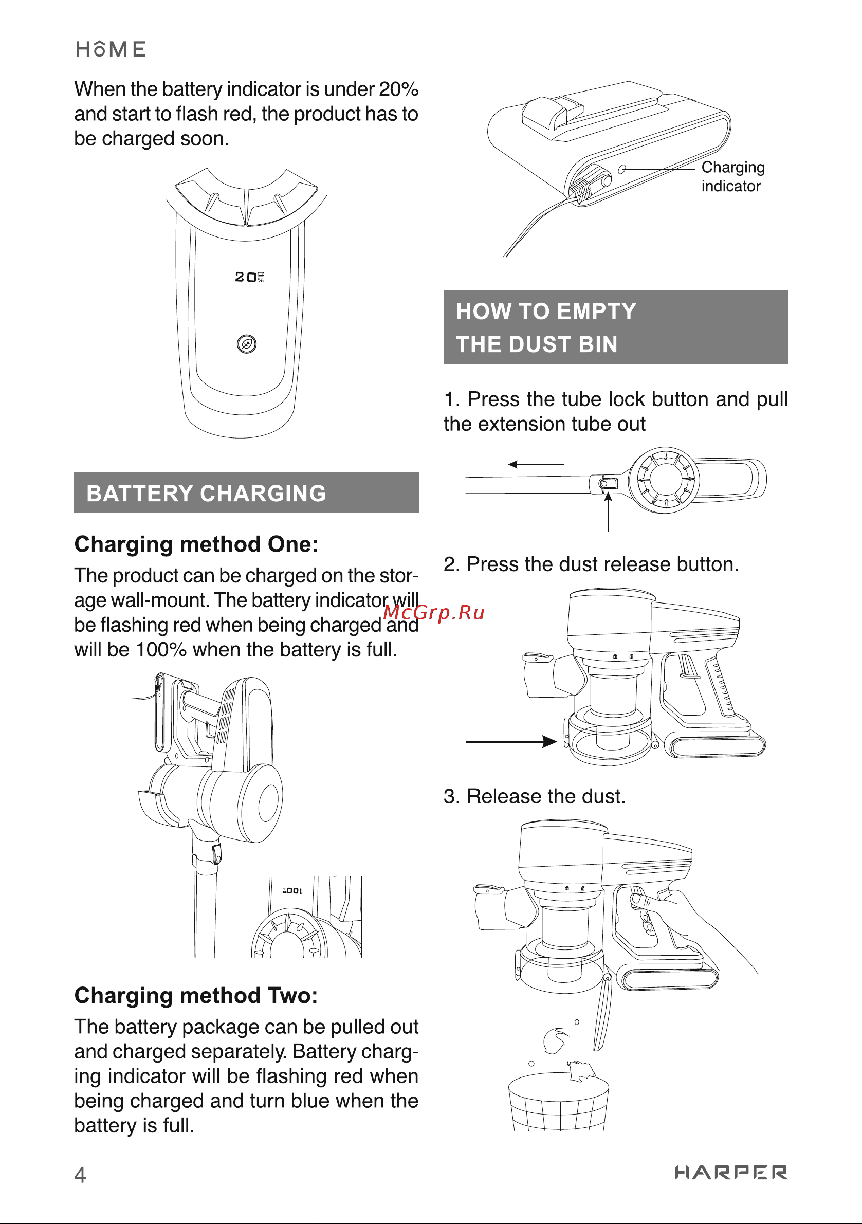 Harper HVC-VR02 H00003258 [4/26] Battery charging