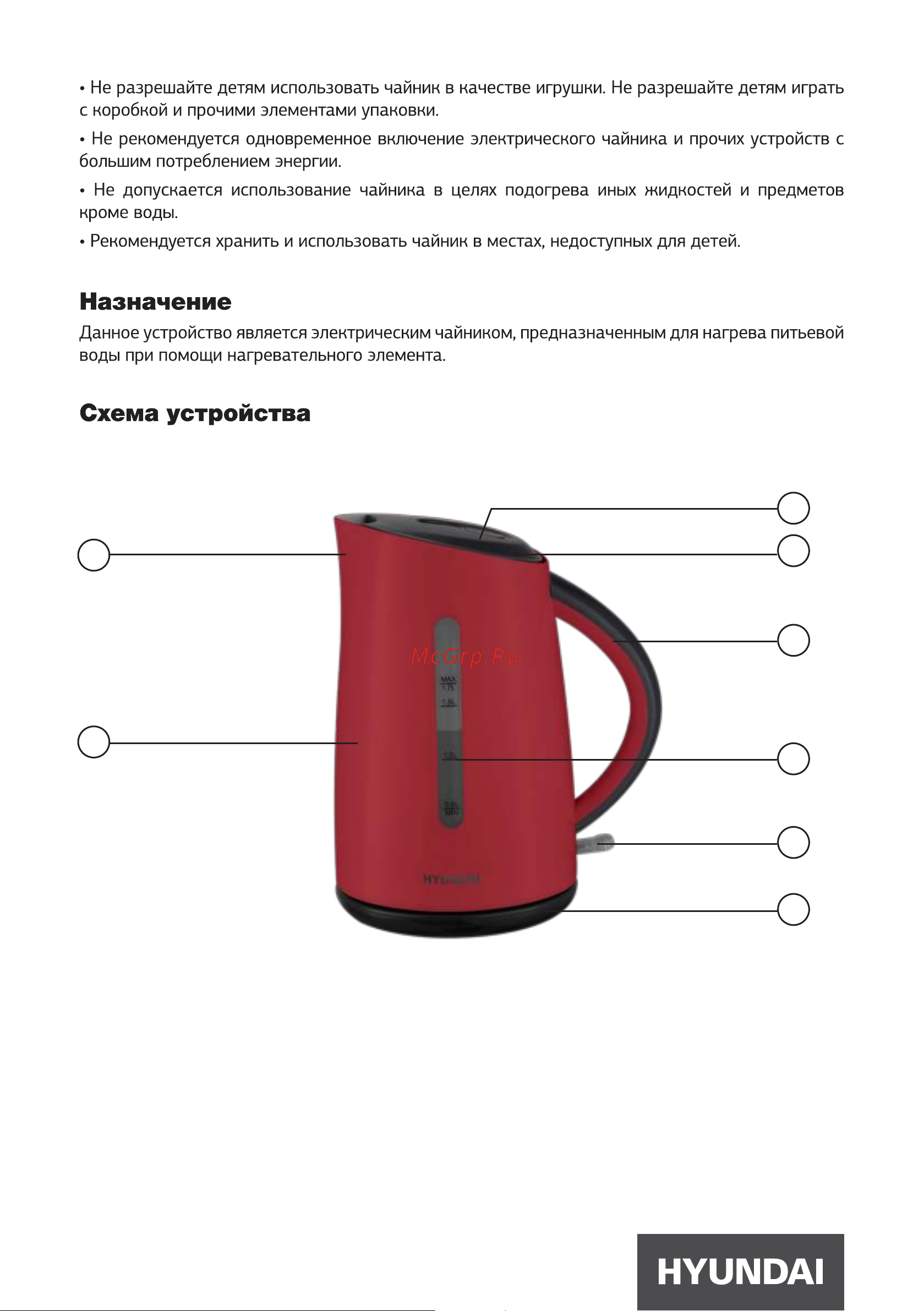 Hyundai HYK-P3024 Инструкция по эксплуатации онлайн [4/12] 628669