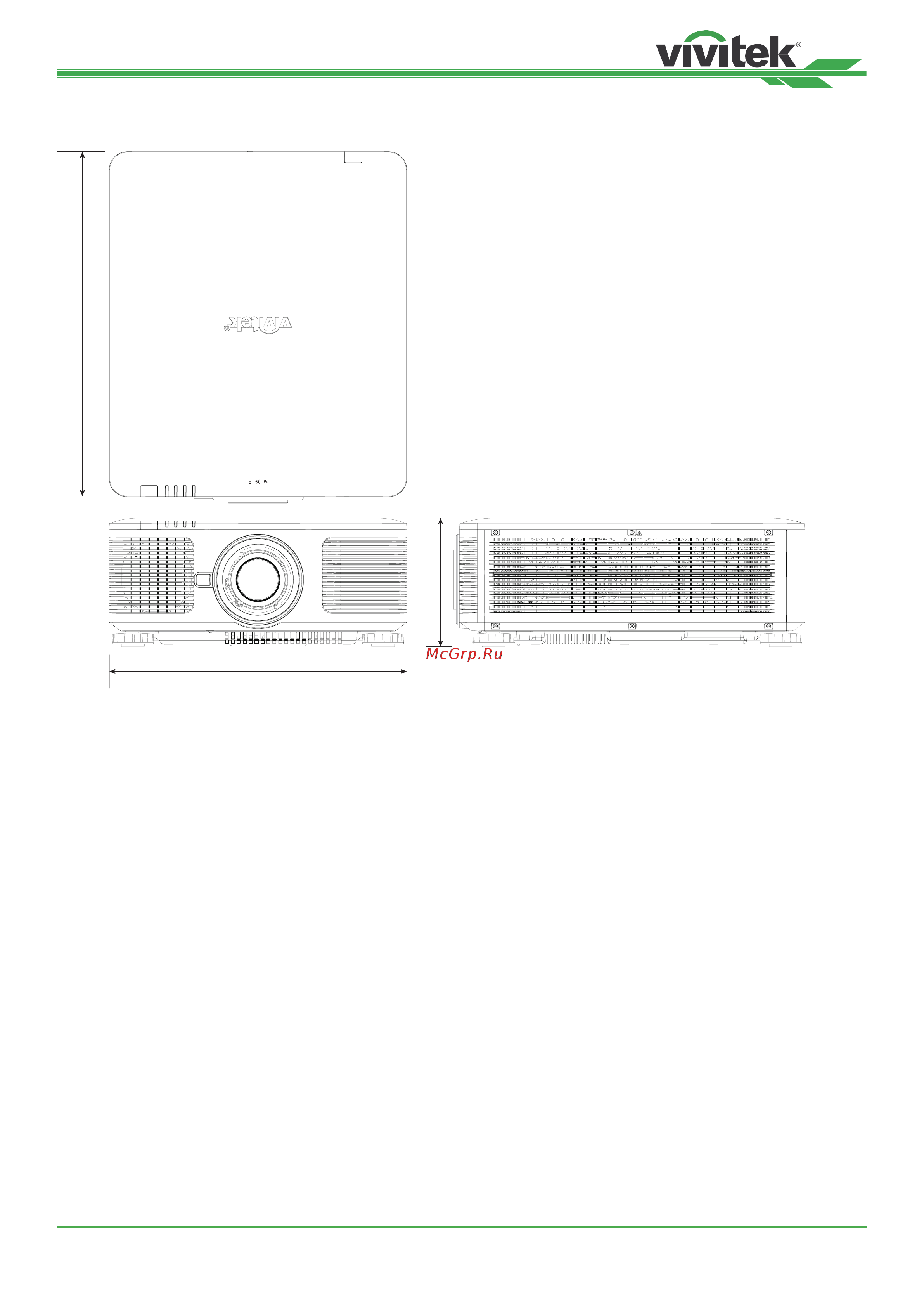 Vivitek DU8395Z [65/69] Размеры