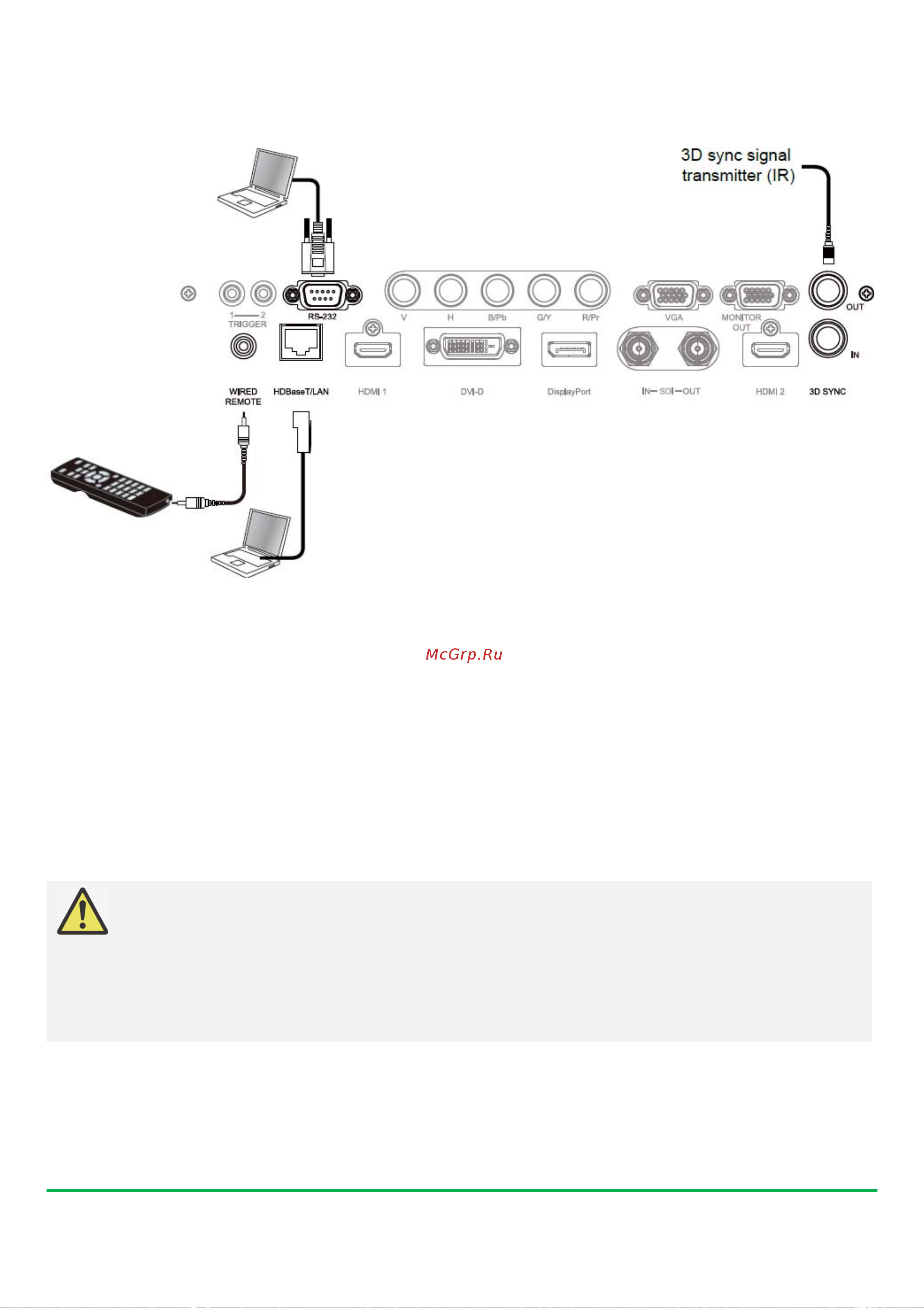 Vivitek DU9800Z [38/69] Подключение к оборудованию управления