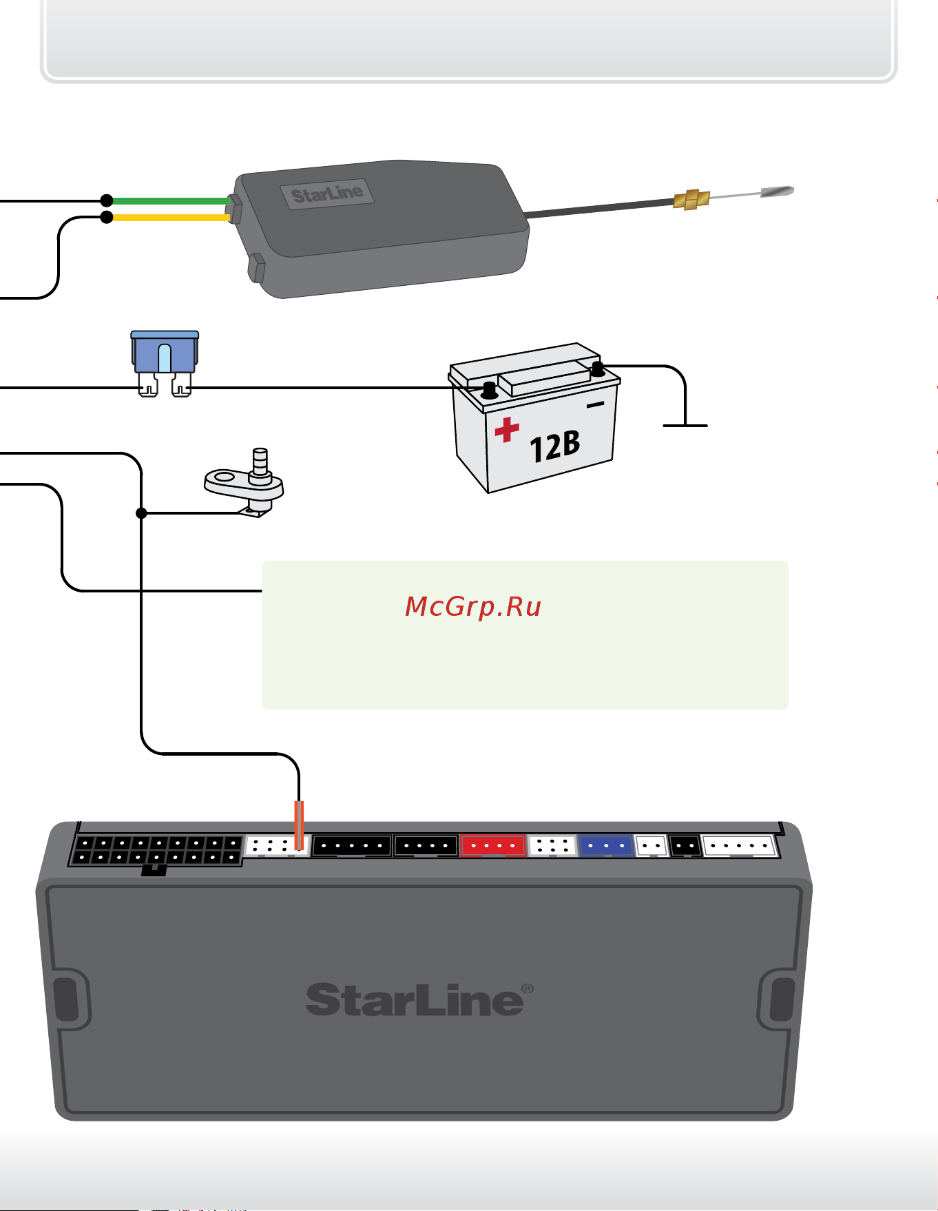 Starline B64 CAN+LIN [75/129] Схема подключения кодового реле starline r3 к starline b64 d64 e61 e60