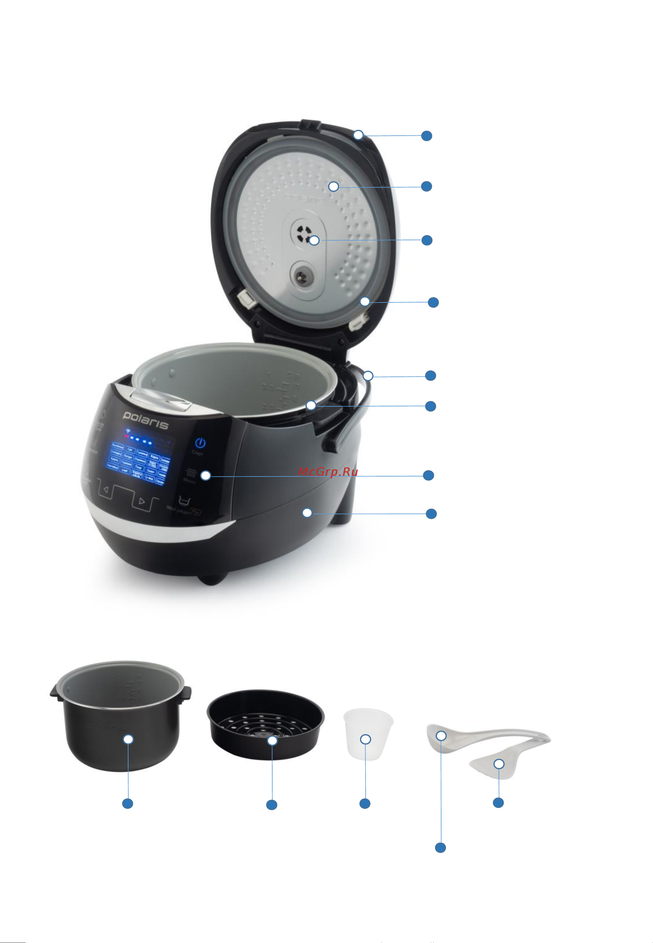Polaris PMC 0530 Wi-Fi IQ Home [177/260] Аспаптың құрылымы