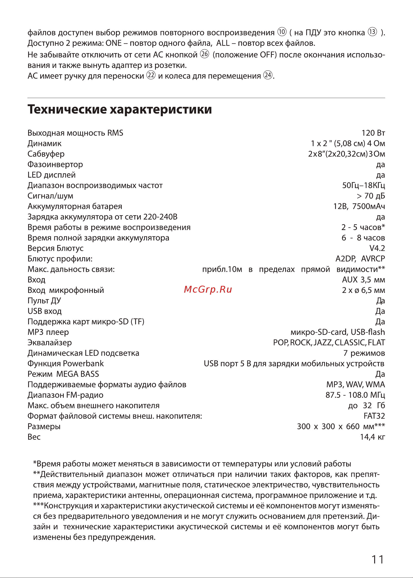 Ginzzu GM-205 Инструкция по эксплуатации онлайн [11/15] 629659