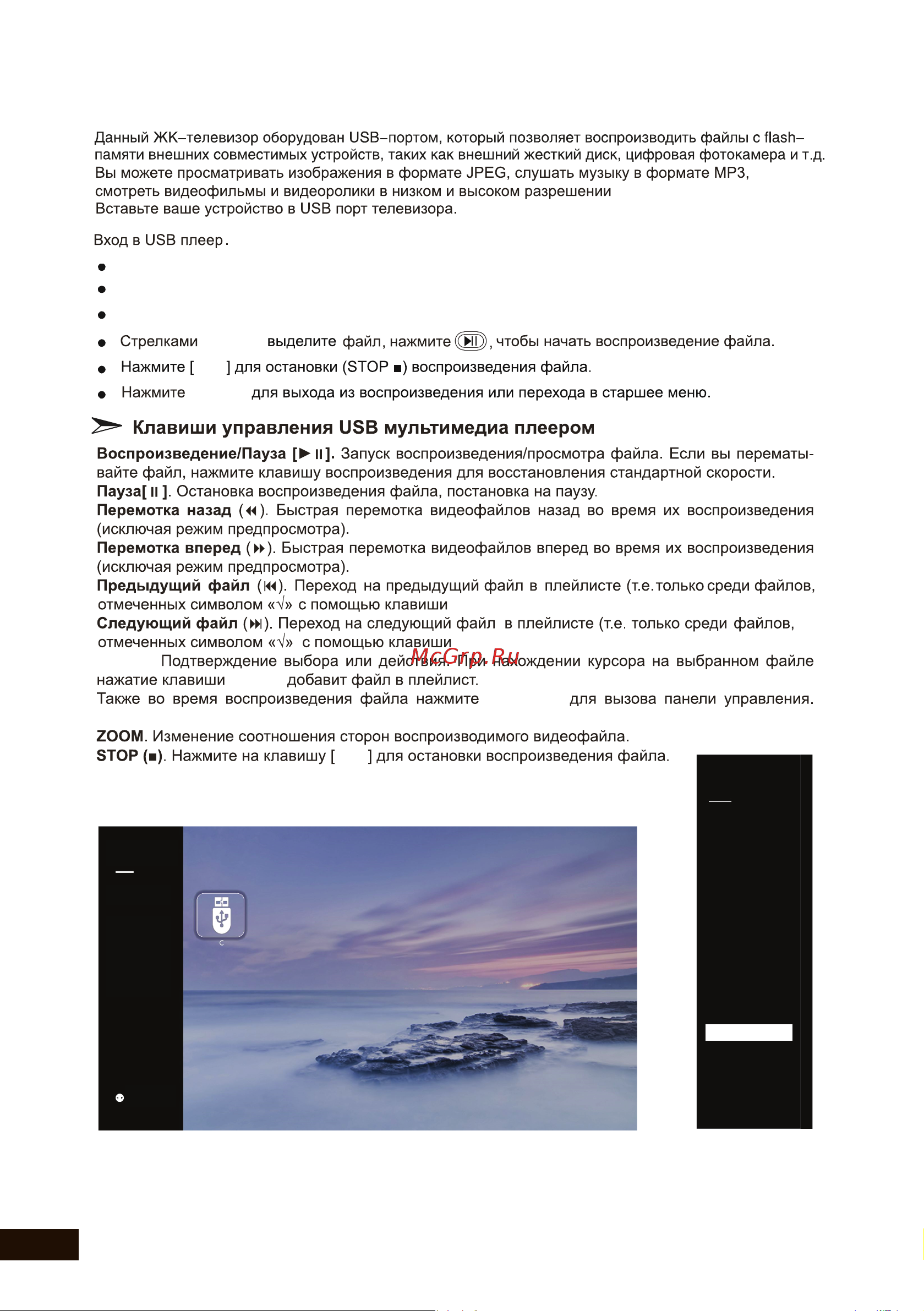 DEXP U50E7000Q [38/48] Встроенный usb медиаплеер