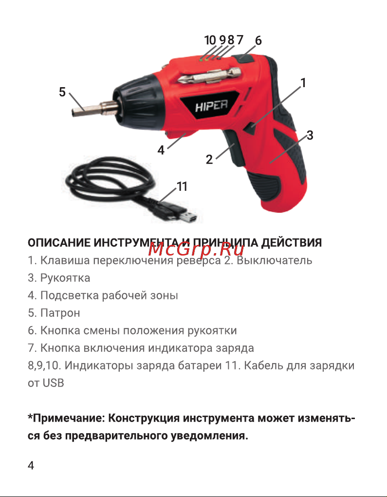 Hiper HSD3.6LiС Инструкция по эксплуатации онлайн [4/28] 629896