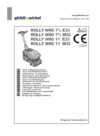 Ghibli Rolly 11 M 33 BC 20 Ah - аккмуляторная Эксплуатация и обслуживание