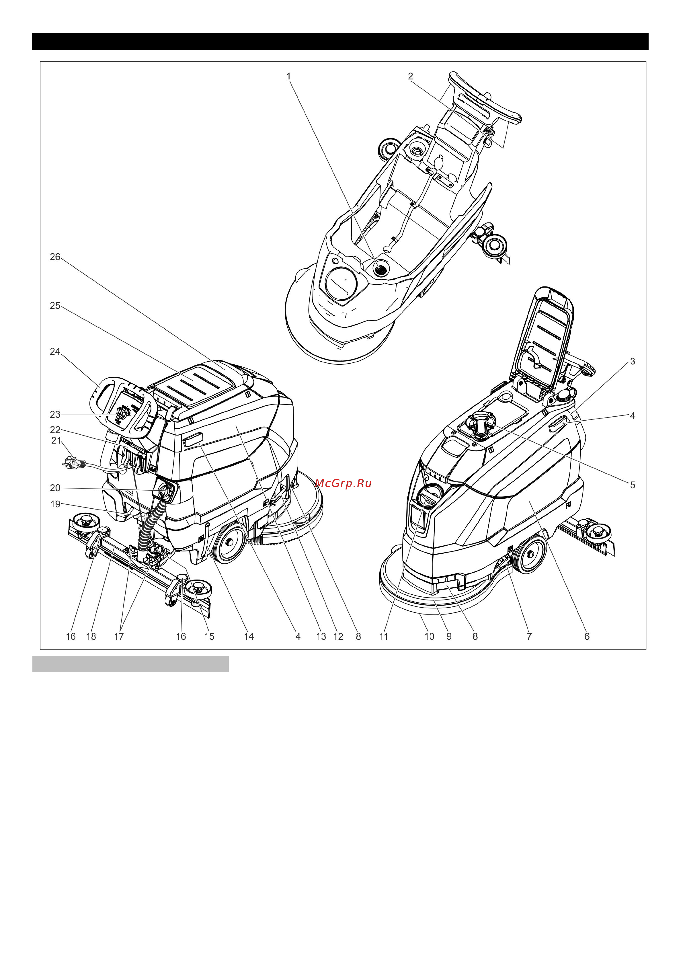 Karcher BD 50/60 C Ep Classic [198/200] عناصر الاستعمال والعناصر الوظيفية