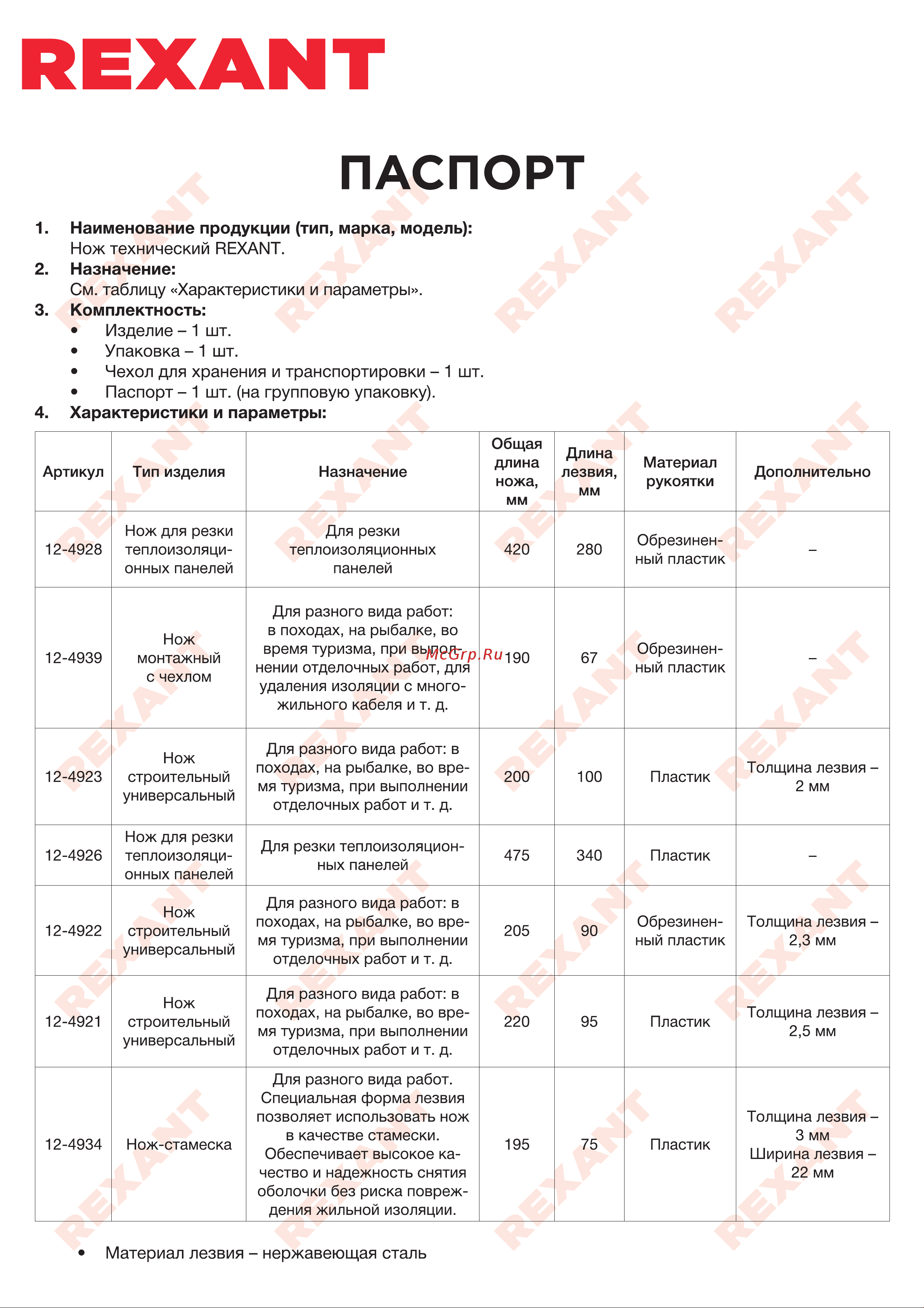 Rexant 12-4928 Руководство по Эксплуатации онлайн