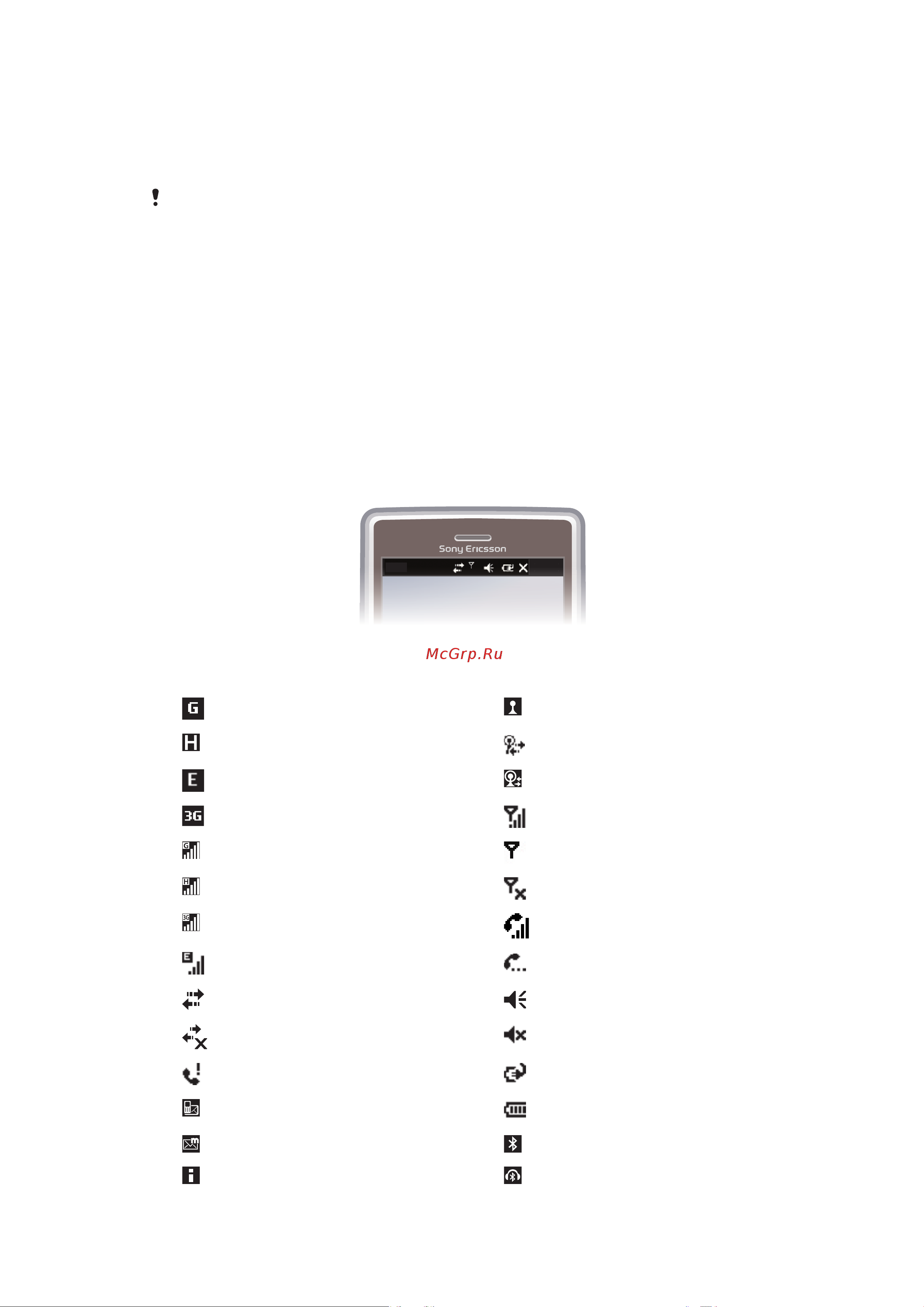 SonyEricsson Aspen [11/81] Значки состояния