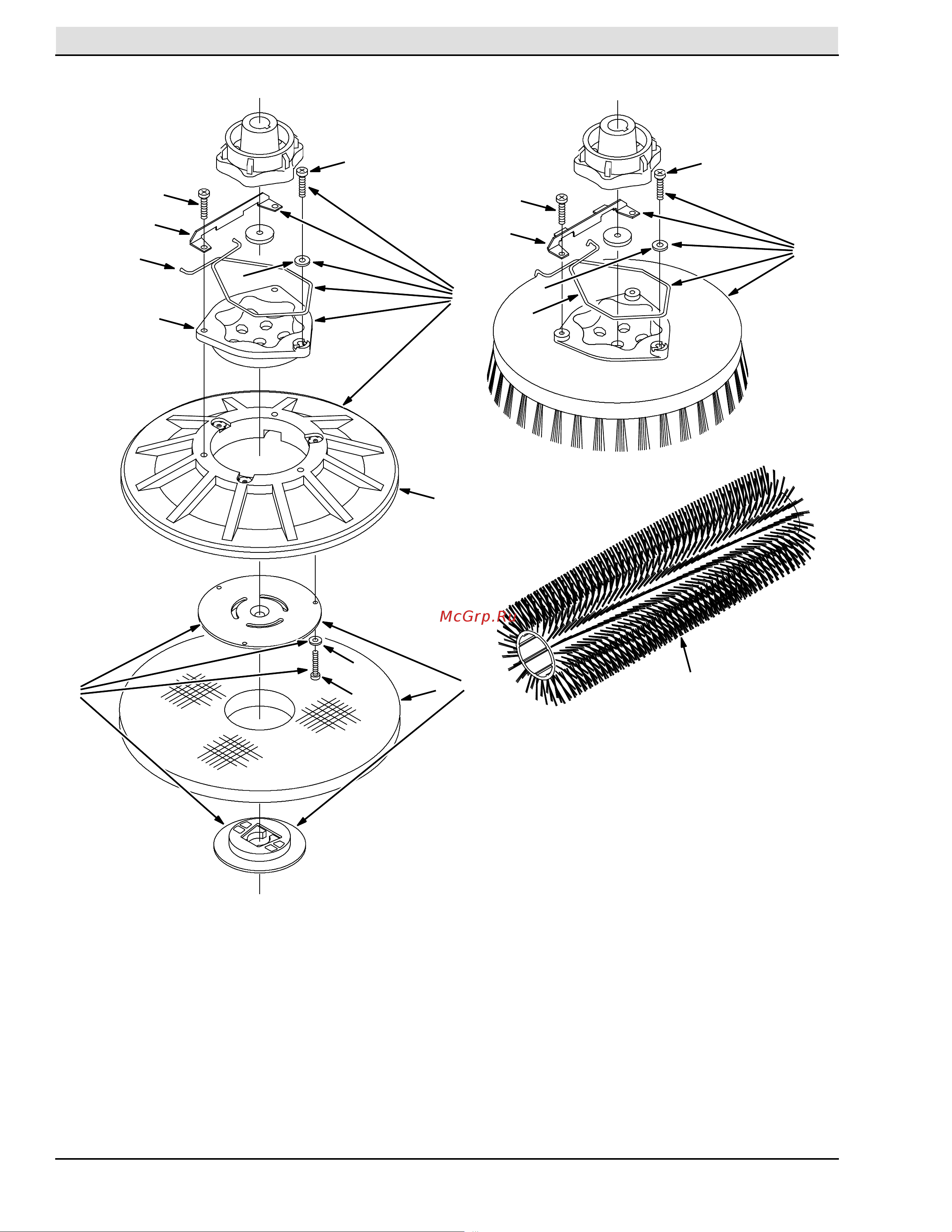 Tennant 5680 80C [10/159] Fig 3 brushes replacement model 900 900 mm 36 in